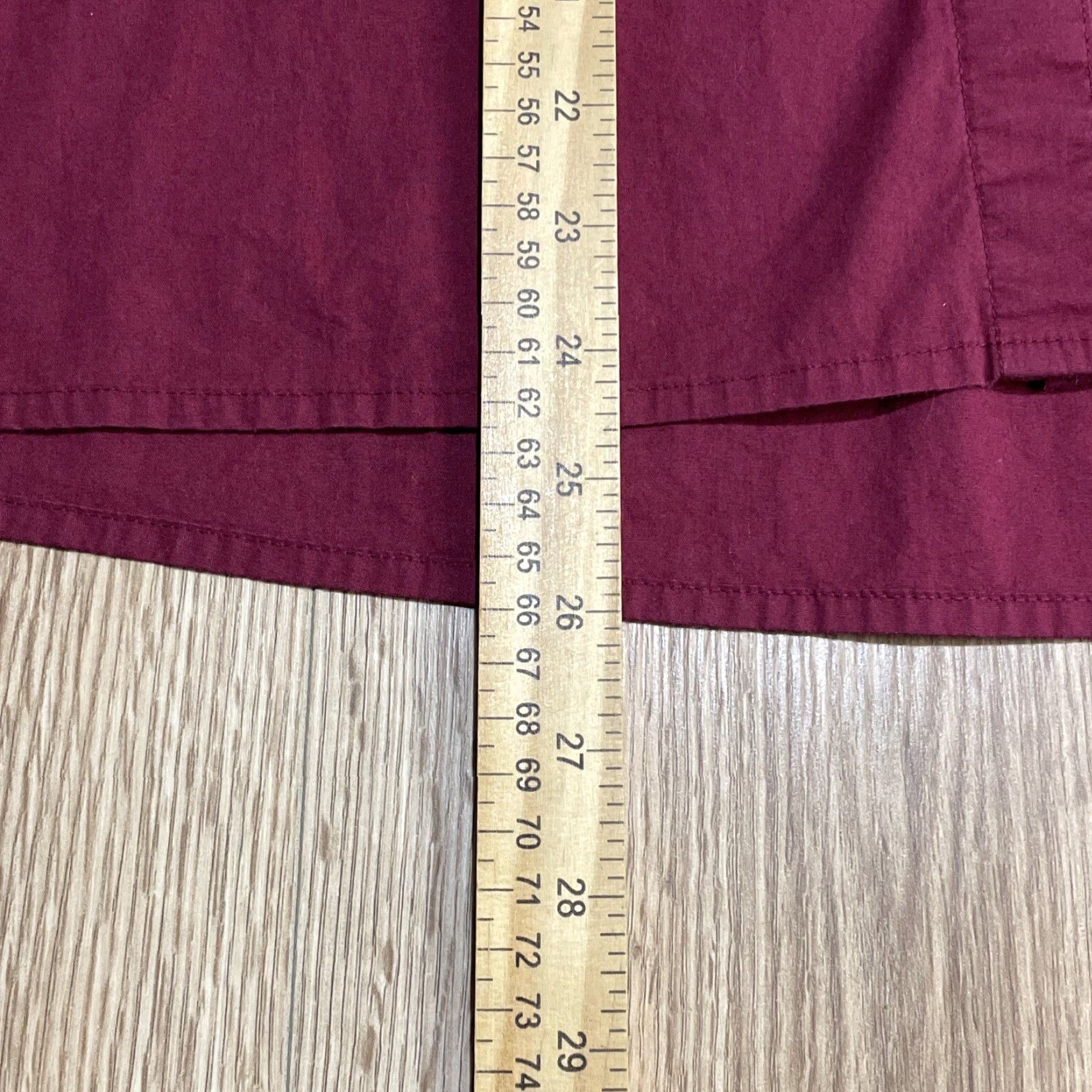 Wrangler VINTAGE Wrangler Pearl Snap Button-Up Shirt Women XL Burgundy Solid Long Sleeve Cowboy Western Mens Size XL / US 12-14 / IT 48-50 - 4 Thumbnail
