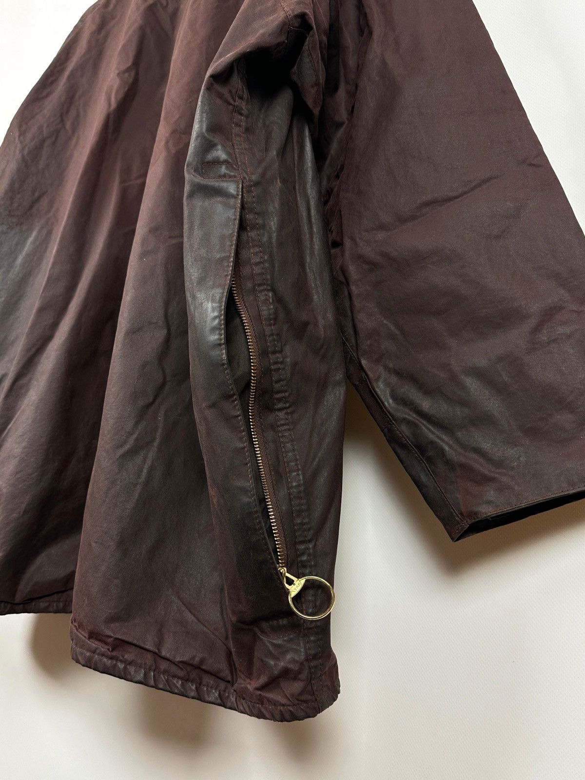 Barbour Vintage Barbour Beaufort Brown Waxed Jacket/Warm Pile Lining Size US XXL / EU 58 / 5 - 18 Thumbnail