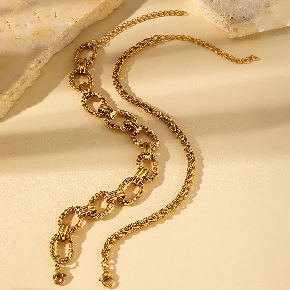 Vintage Vintage Gold Set Minimalist Bracelet Size ONE SIZE - 4 Thumbnail