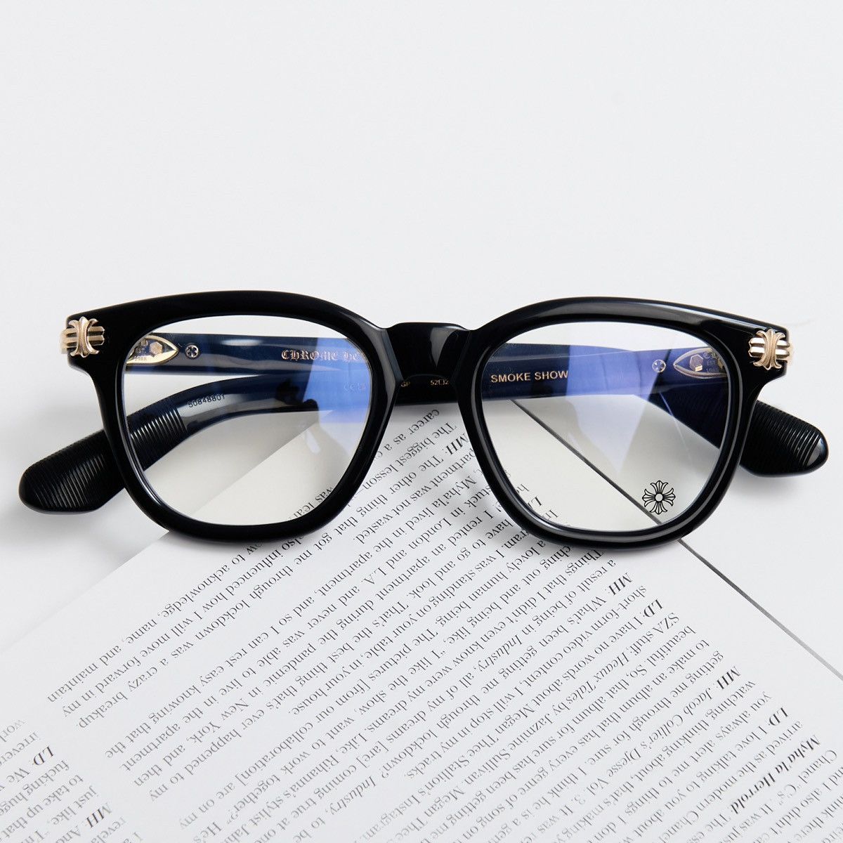 Chrome Hearts CHROME HEARTS SMOKE SHOW BLACK/18KGP GLASSES Size ONE SIZE - 6 Thumbnail