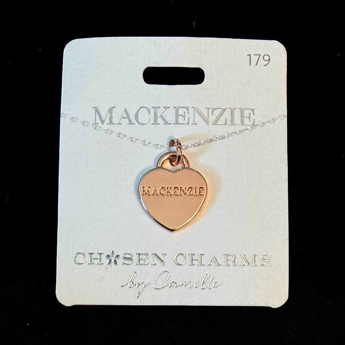 Other Chosen Charms rose gold Mackenzie name heart charm Size ONE SIZE - 1 Thumbnail