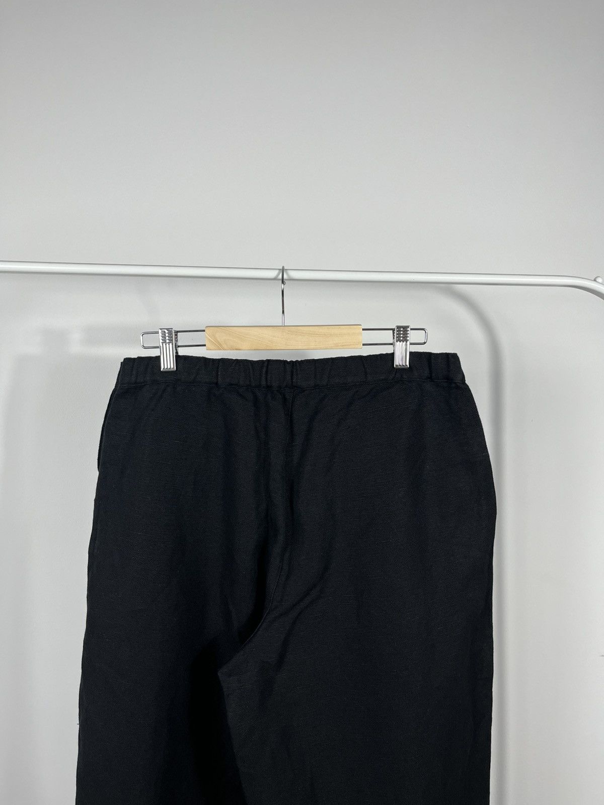 Gudrun Sjoden Gudrun Sjödén Black Baggy Linen Pants Organic Cotton Blend Size 28" / US 6 / IT 42 - 15 Thumbnail