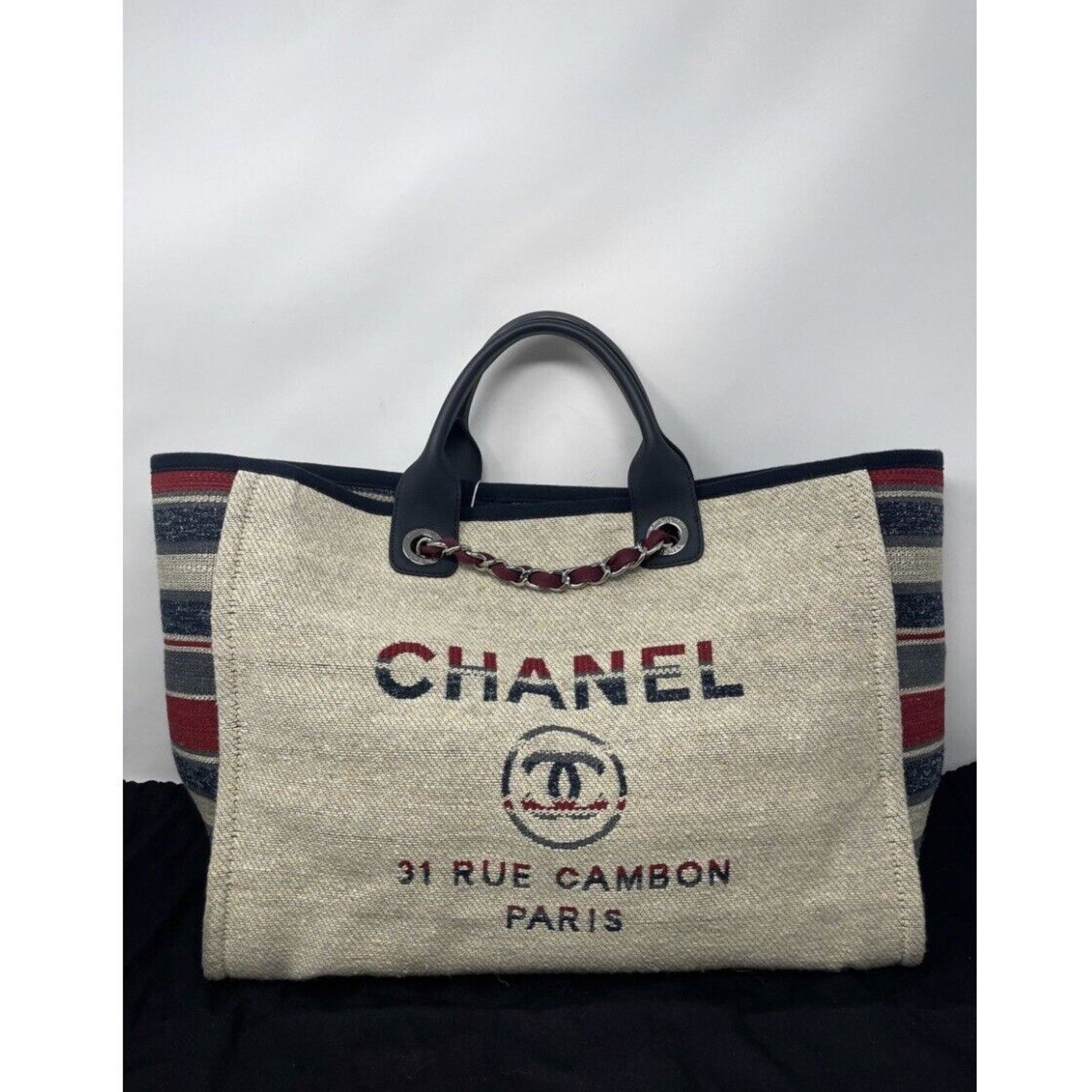 Chanel Authentic Chanel Deauville Tote Large Shopping Bag Size ONE SIZE - 2 Thumbnail