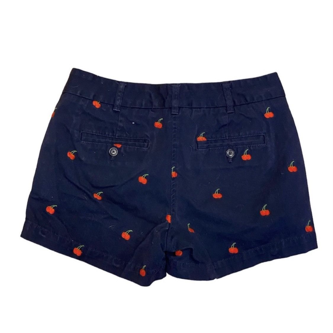 J.Crew J. Crew Blue Red Cherry Embroidered Shorts Chino Preppy Size 27" / US 4 / IT 40 - 5 Thumbnail