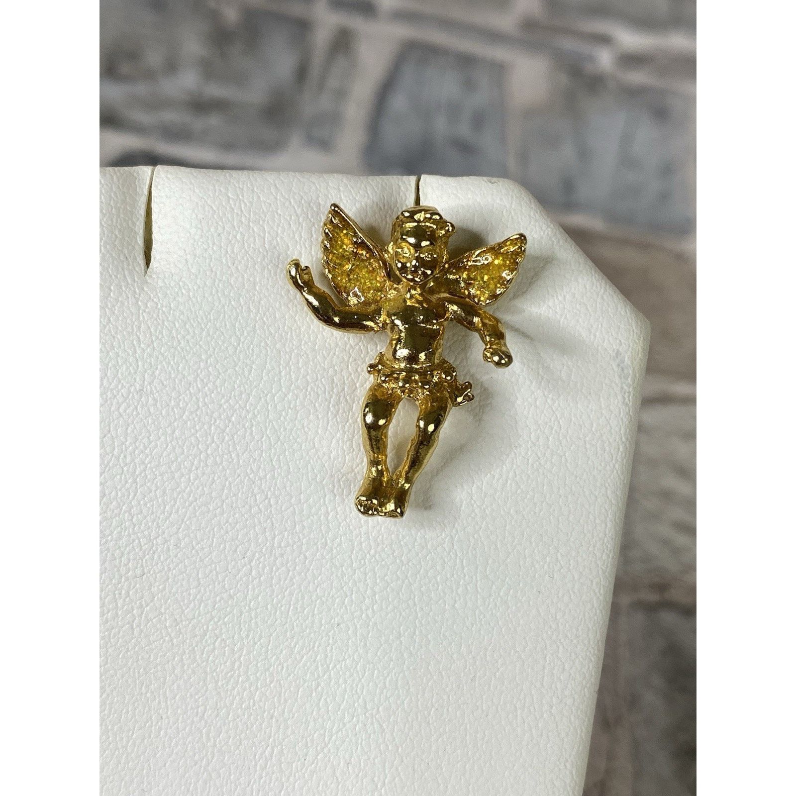 Other NEW KIRK'S FOLLY GT Yellow Crystal Pave Cherub LAPEL PIN Size ONE SIZE - 1 Thumbnail