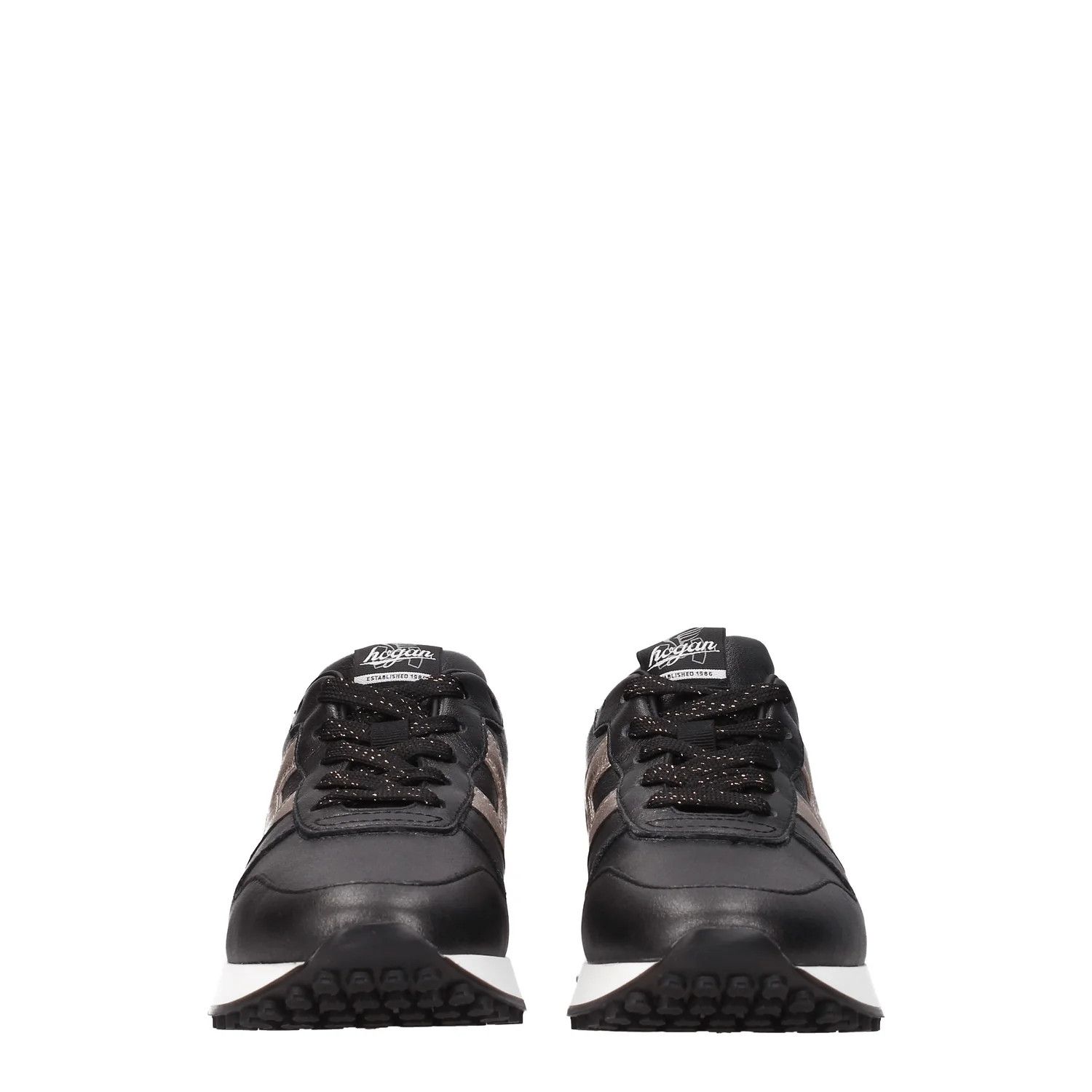 Hogan ob1o1e1124 Leather Sneakers in Black Size US 7 / IT 37 - 3 Thumbnail