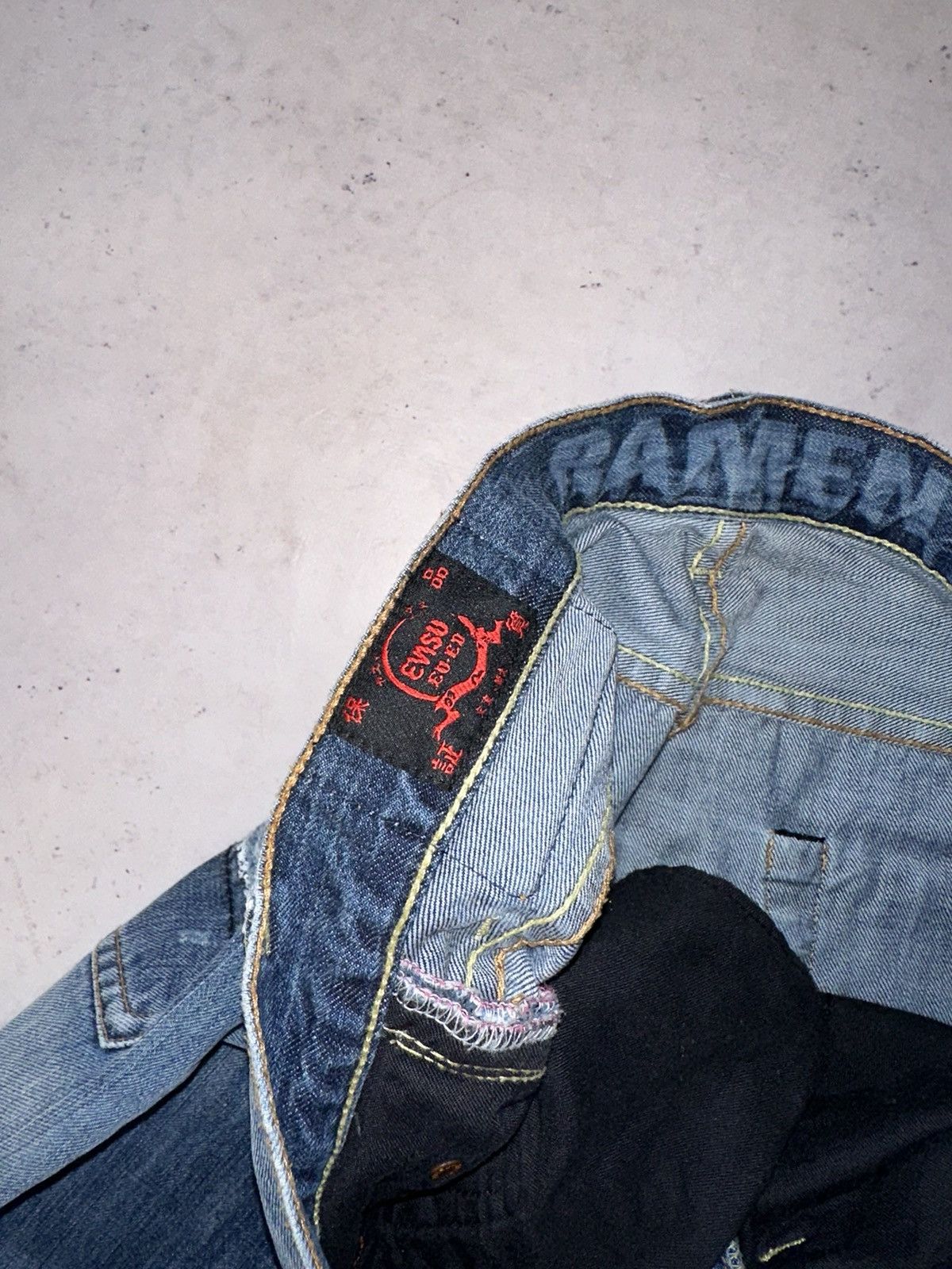 Evisu Vintage Evisu Ramen Baggy Denim Jeans Y2K 33 Size US 33 - 4 Thumbnail