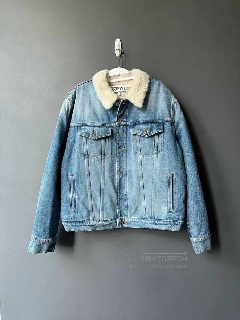 Loewe Loewe Faux Fur Denim Jacket Size US L / EU 52-54 / 3 - 1 Thumbnail
