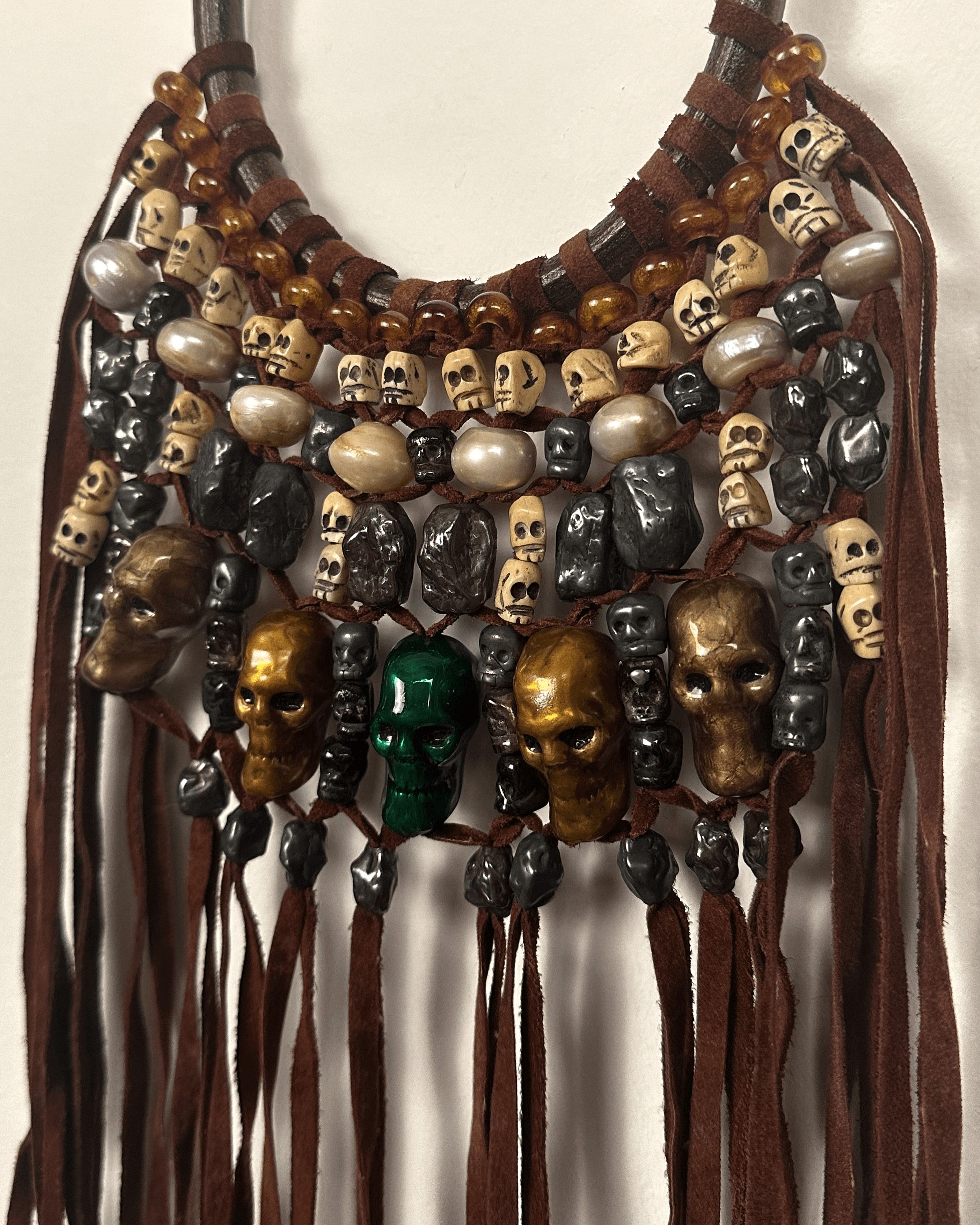 Share Spirit Homme Delfina Delettrez Fendi Skull Cascade Fringe Necklace Size ONE SIZE - 2 Thumbnail