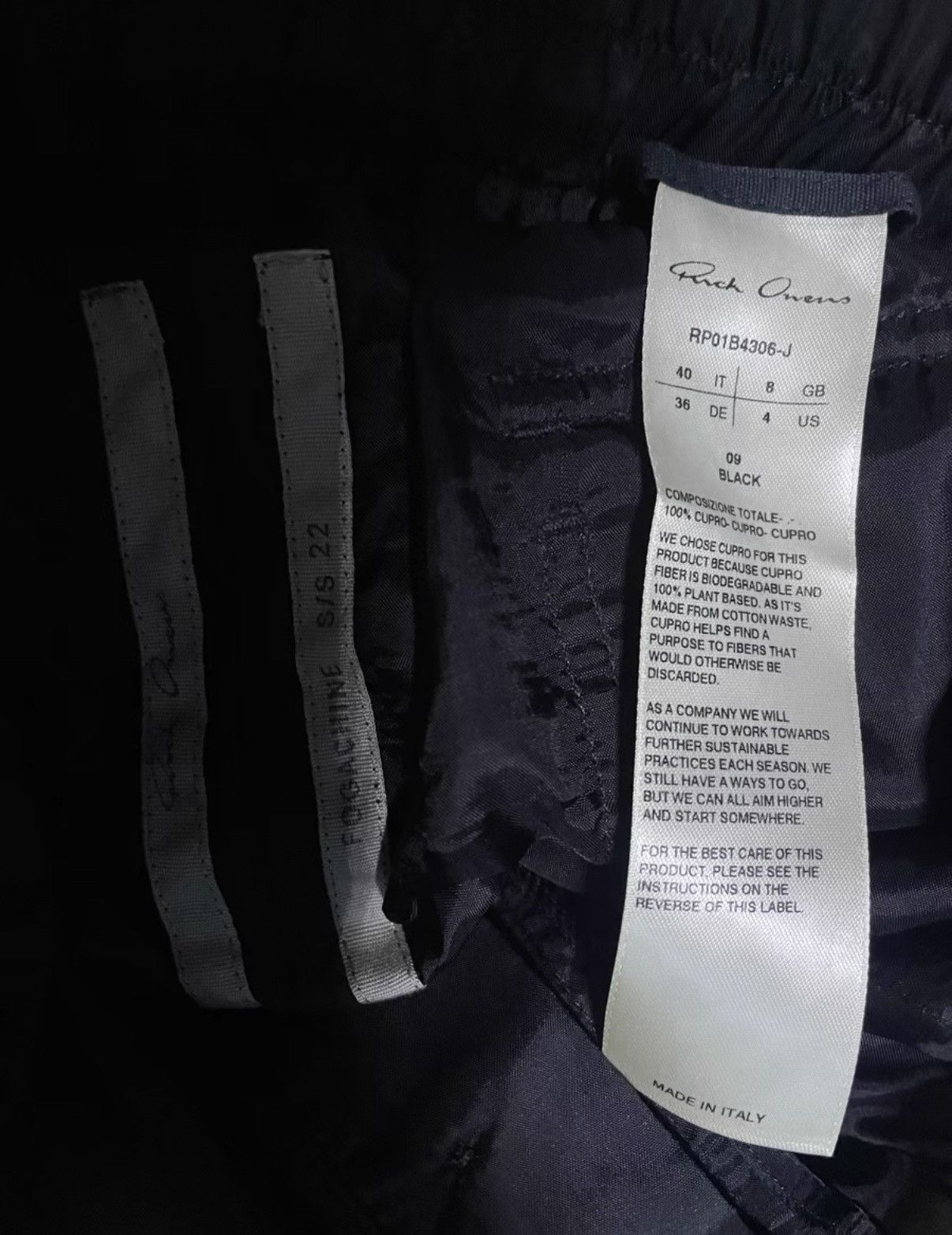 Rick Owens Rick Owens 22SS Fogachine Cupro Pocket Jogger Pants Size US 34 / EU 50 - 3 Thumbnail