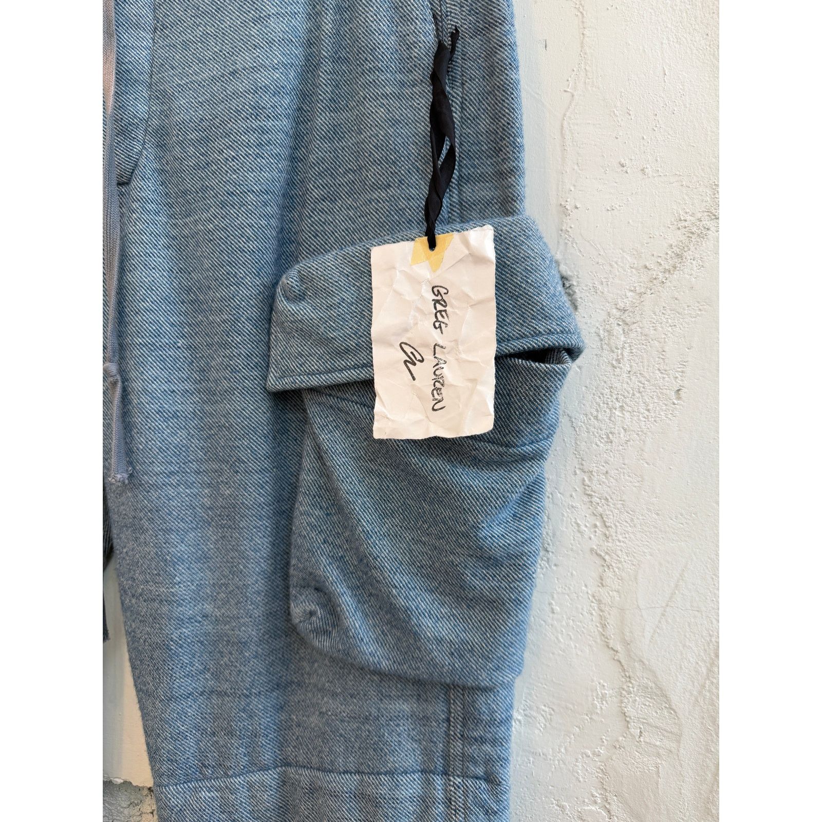 Greg Lauren Greg Lauren SAMPLE Blue Wool Twill GL Cargo Pants Size US 34 / EU 50 - 4 Thumbnail