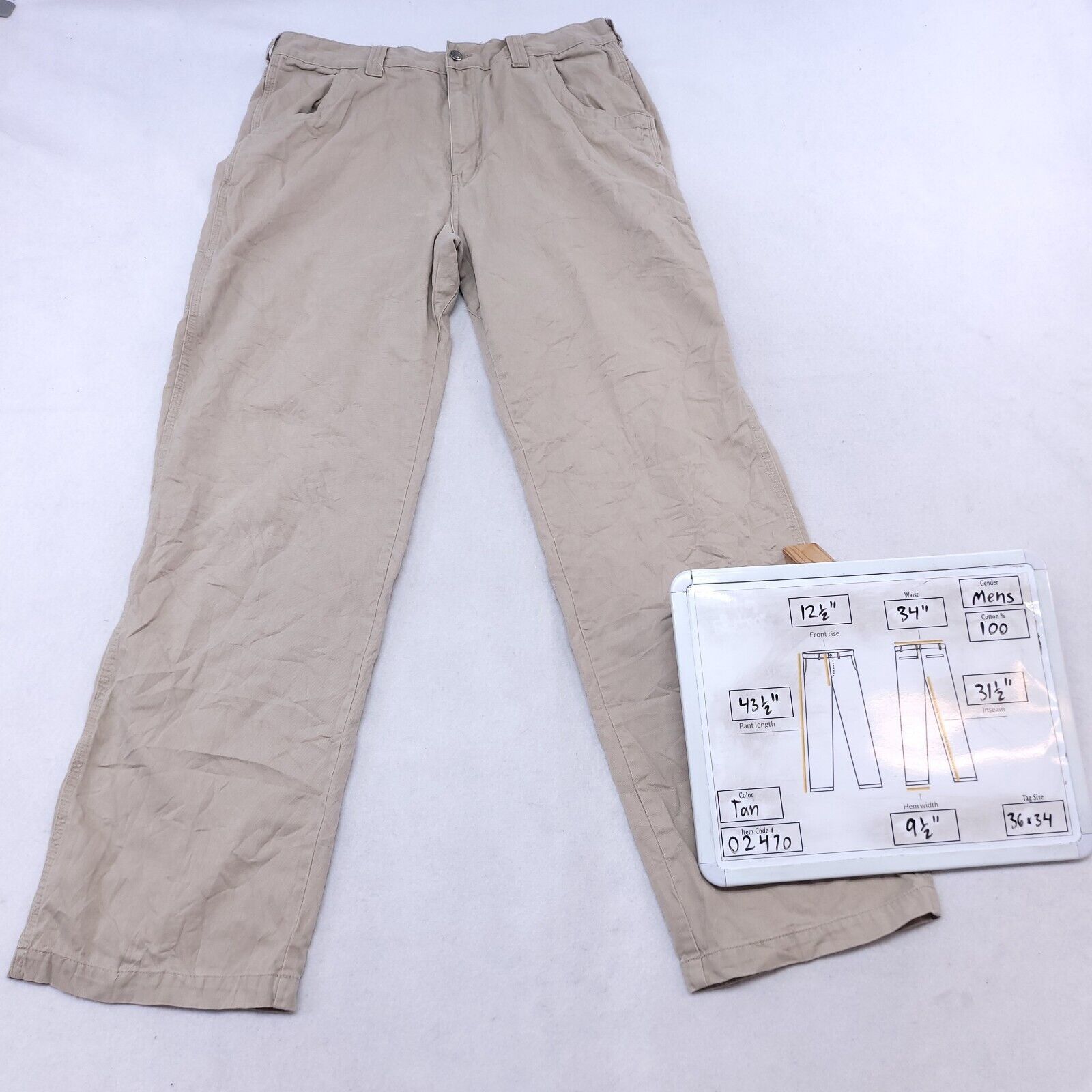 Cabelas Cabelas Medium Wash Button Chino Pants Mens Size 33/34 Beige Size 34" / US 12 / IT 48 - 5 Thumbnail