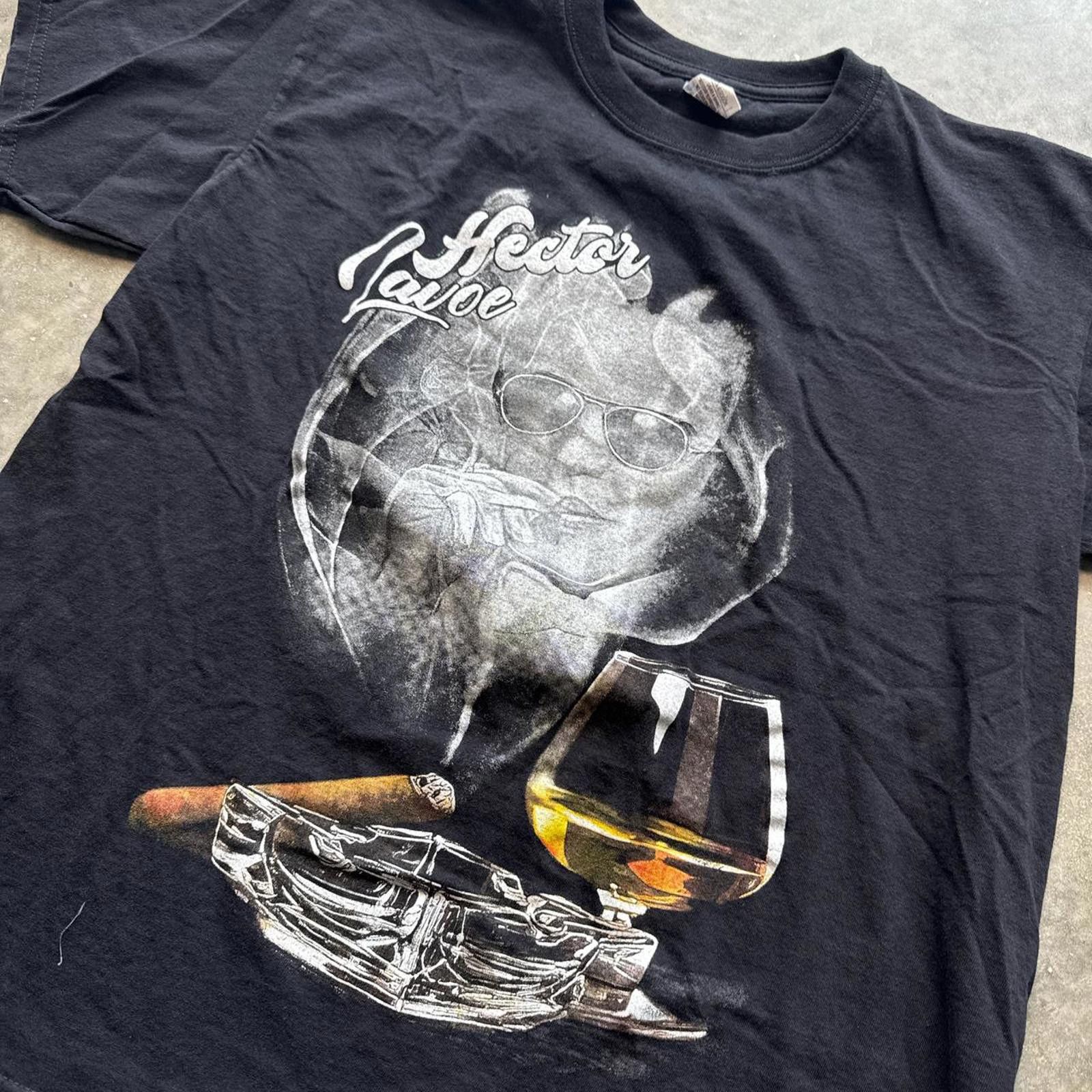 Other Black Hector Lavoe "Cognac and Cigars" Graphic Band T-Shirt Size US XL / EU 56 / 4 - 3 Thumbnail