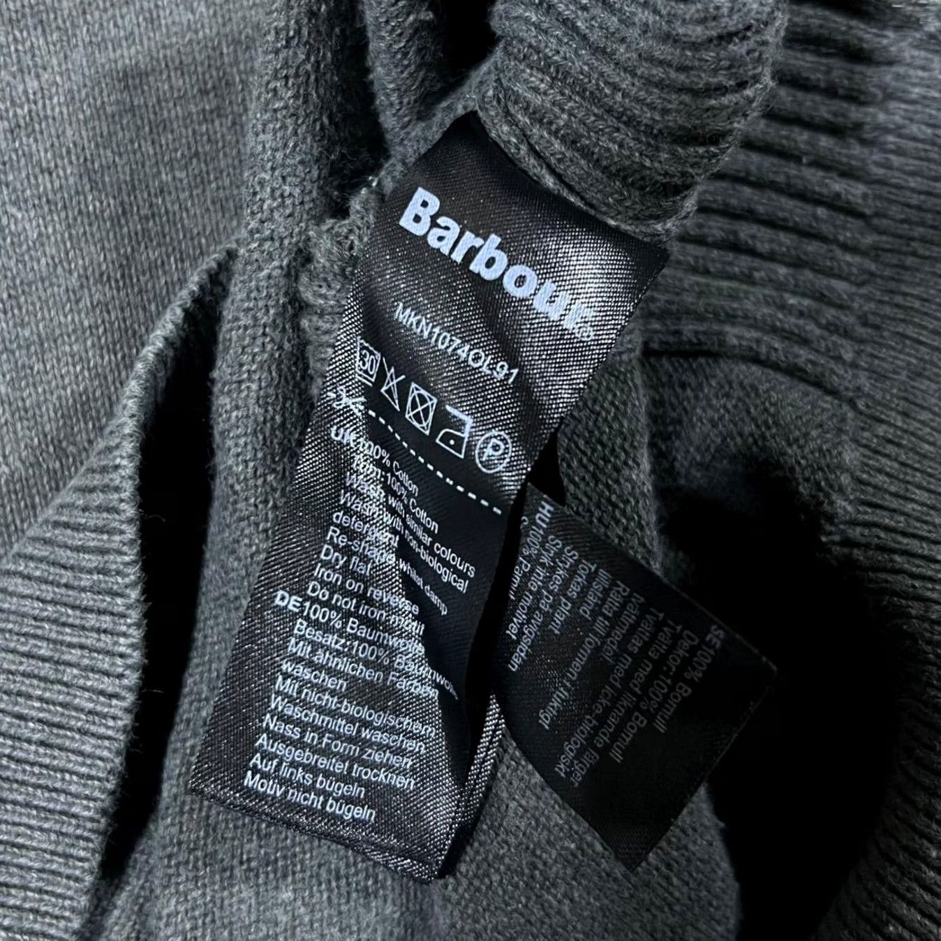 Barbour Barbour Classic Grey Embroidered Mini Logo Cotton 1/4 Zip Sweater Jumper XL Mens Pullover Jumper Size US XL / EU 56 / 4 - 4 Thumbnail