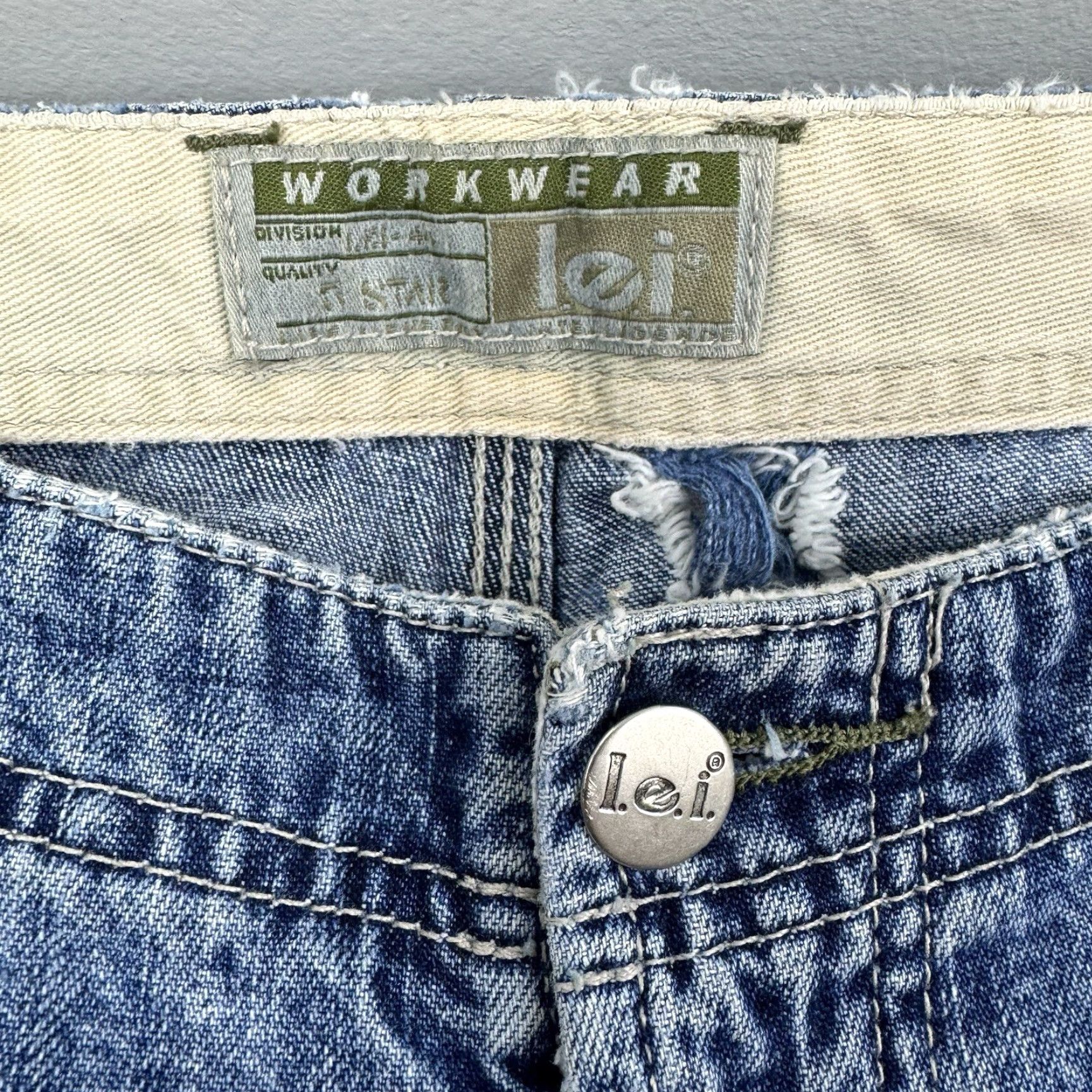 Vintage VINTAGE LEI Womens Jeans Bootcut 7 Blue Flare Hipster 90s Y2K Size 28" / US 6 / IT 42 - 5 Thumbnail