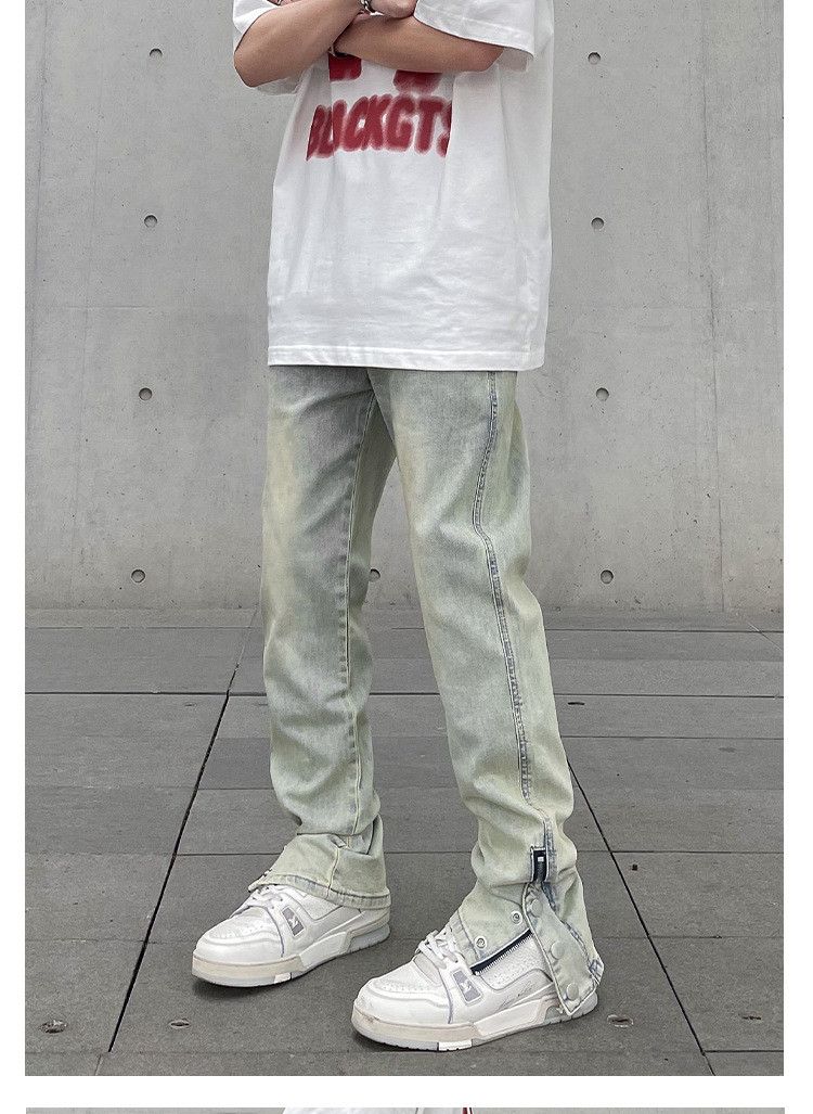 Japanese Brand × Jean Retro high street washed distressed zippered buttoned jeans Size US 32 / EU 48 - 5 Thumbnail