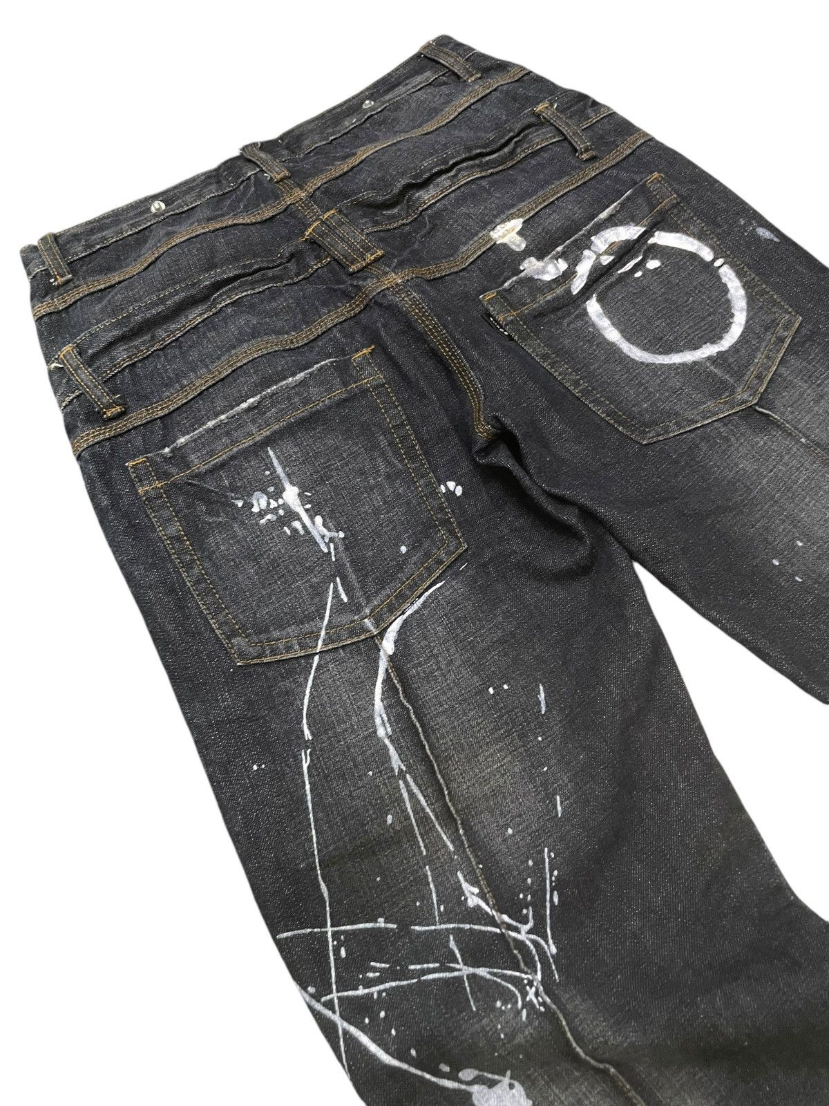 LOWBOX Aston Design Japan Double Waist Painter Loose Jeans Size US 30 / EU 46 - 14 Thumbnail