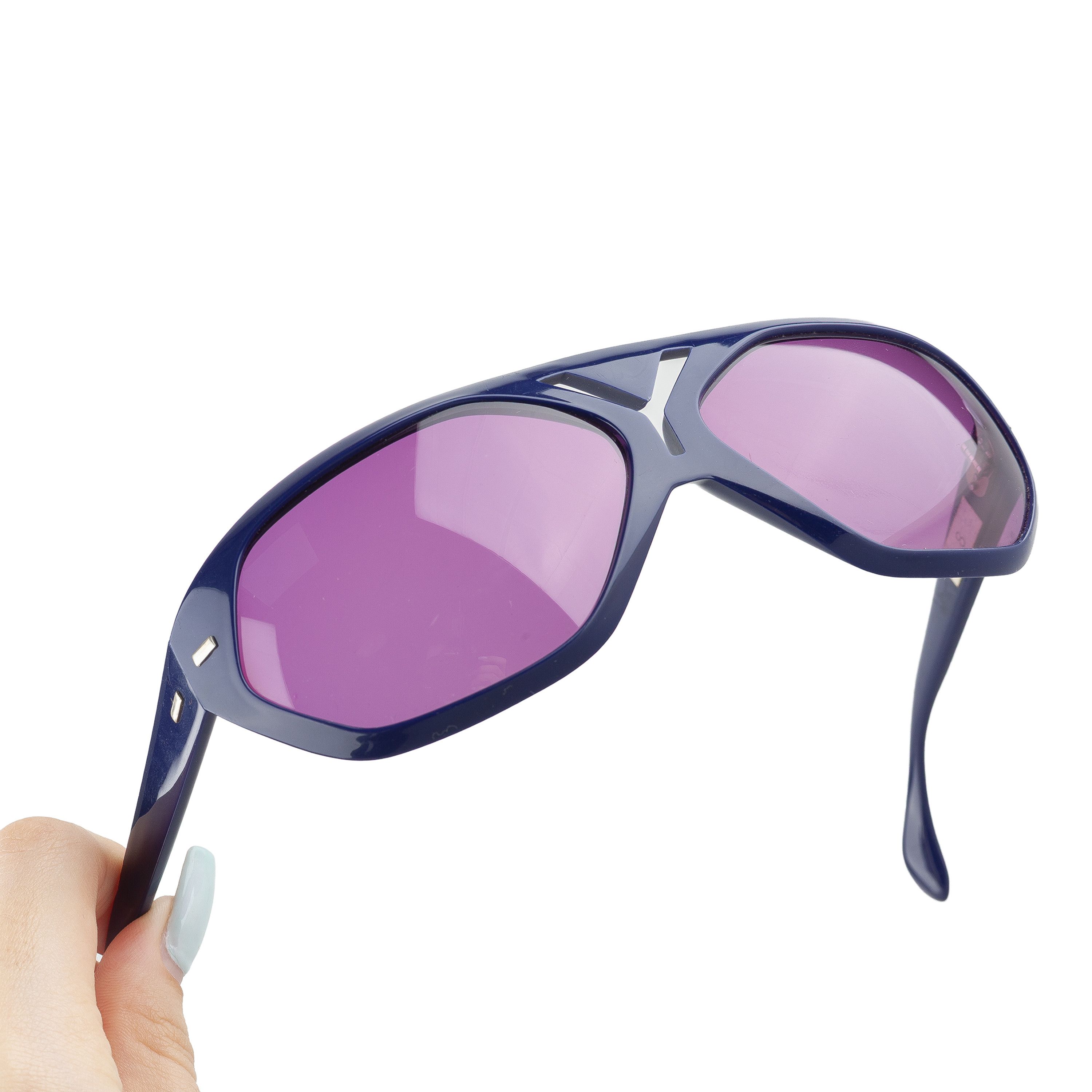 Yves Saint Laurent YSL Yves Saint Laurent RARE 80's Navy Sunglasses Size ONE SIZE - 5 Thumbnail