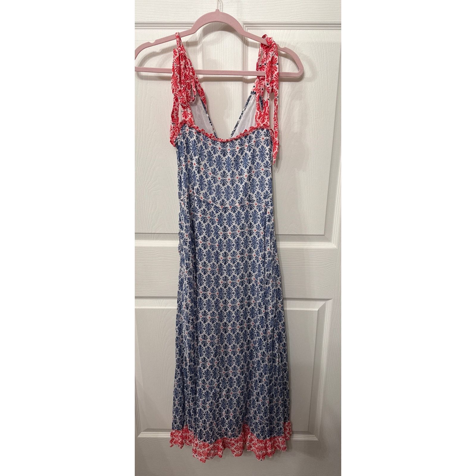 Vineyard Vines Vineyard Vines Block Print Shell Ruffled Maxi Dress, 6 Size M / US 6-8 / IT 42-44 - 6 Thumbnail