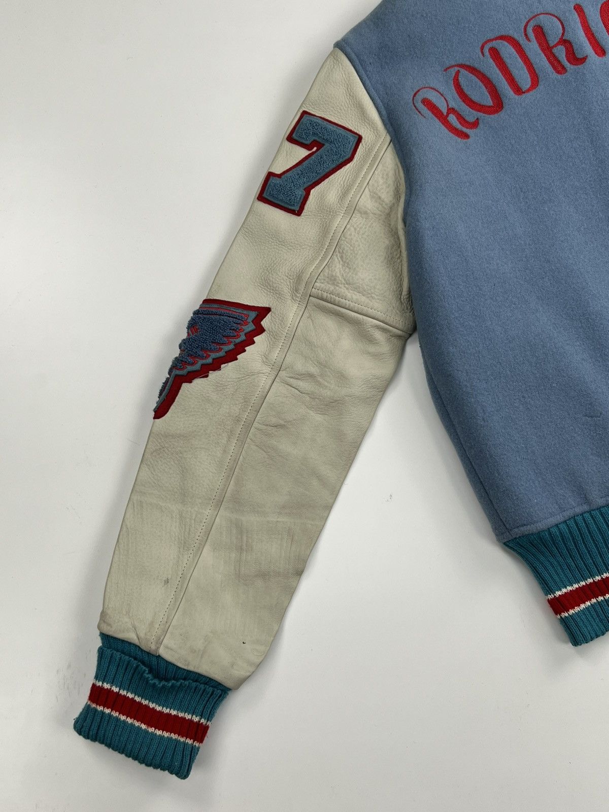 Japanese Brand VINTAGE BLUE BUCK VARSITY JACKET Size US XXS / EU 40 - 11 Thumbnail