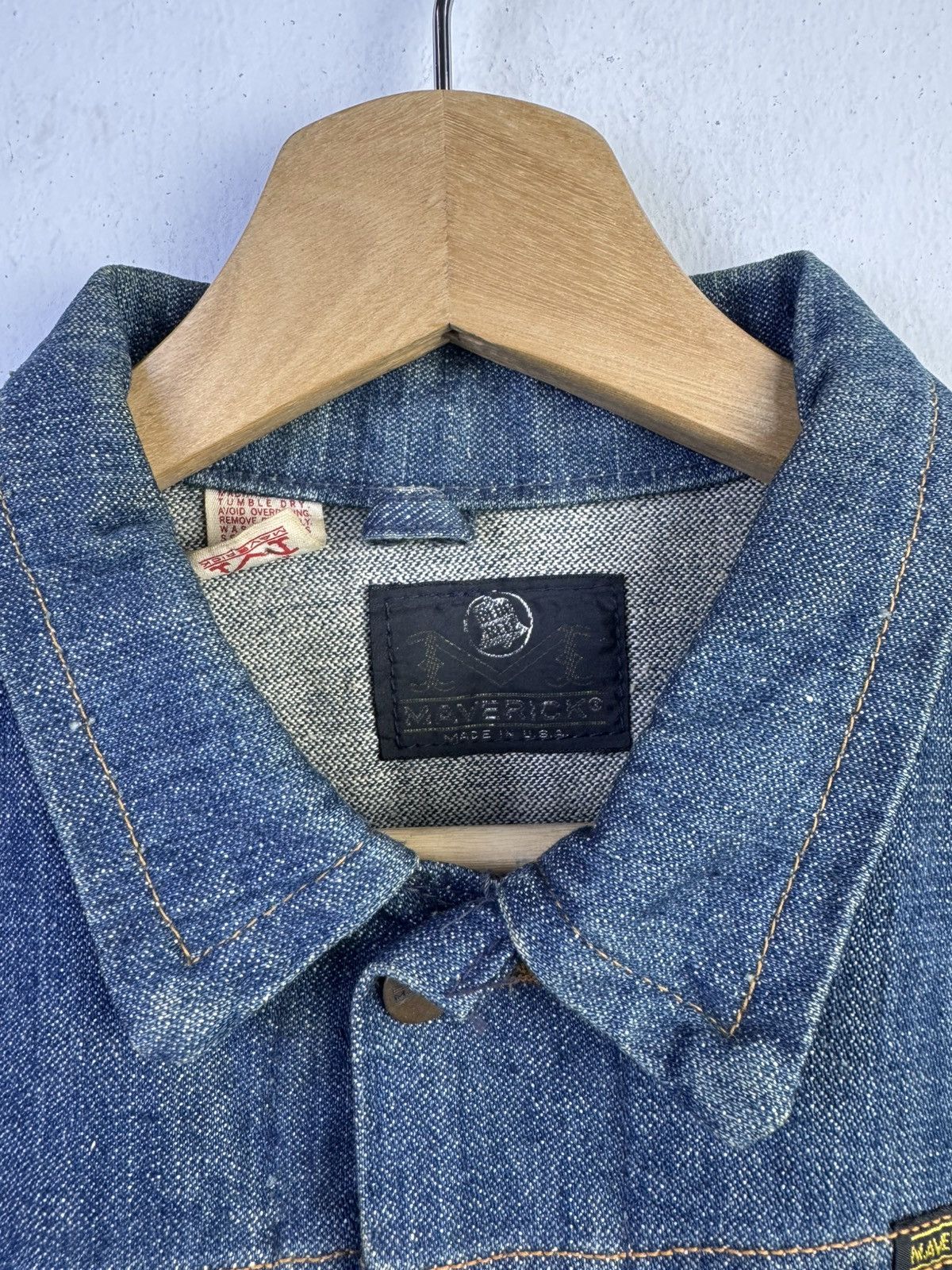 Vintage Vintage 1960s 70s Maverick Redline Selvedge Denim Jacket Size US S / EU 44-46 / 1 - 6 Thumbnail