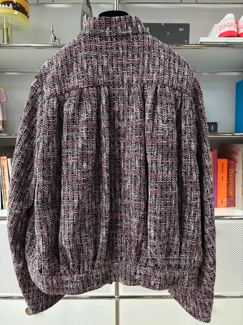 Chanel Chanel Maroon tweed stand-up collar single-breasted jacket Size XS / US 0-2 / IT 36-38 - 3 Thumbnail
