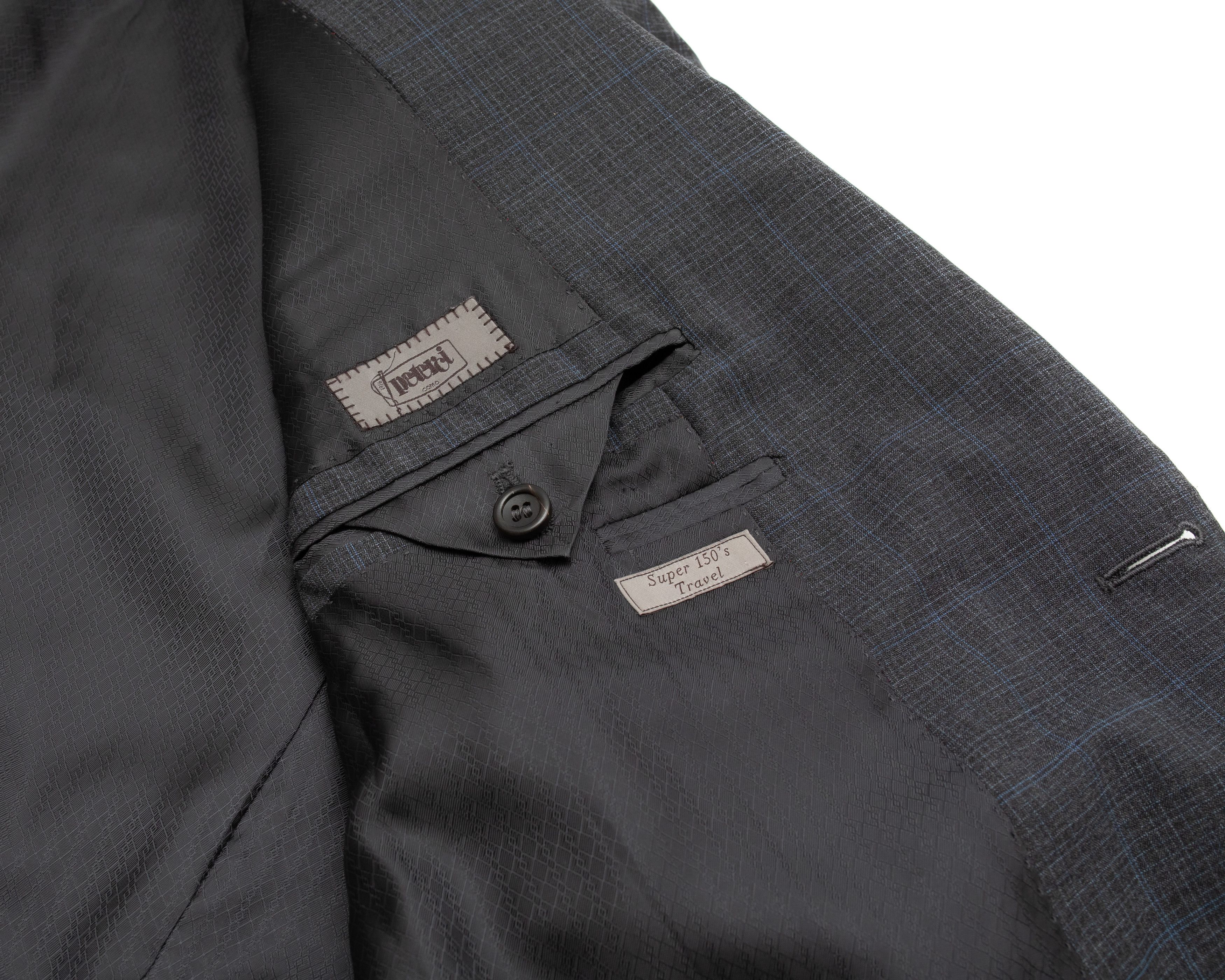 Canali CANALI Exclusive 2k$ Super 150s Travel Check Suit Jacket Size 42R - 8 Thumbnail