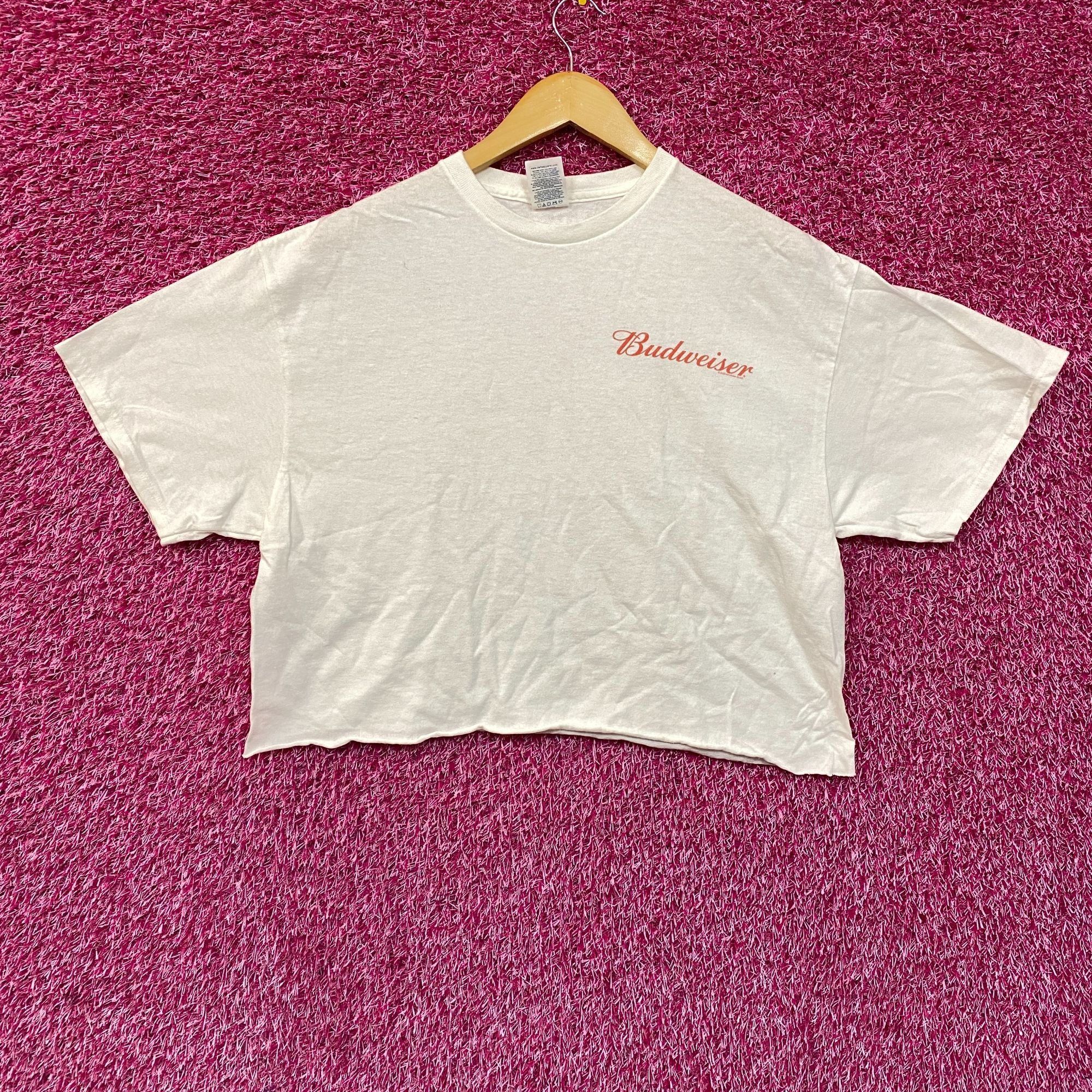 Budweiser World Renowned Budweiser King Of Beers Crop Top Promo T-Shir Size L / US 10 / IT 46 - 1 Thumbnail