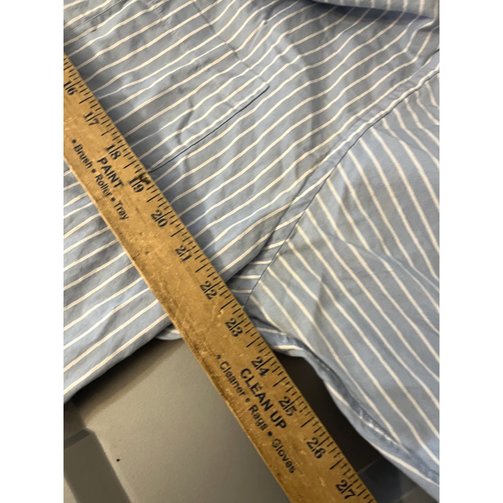 Brooks Brothers Brooks Brothers Dress Shirt 346 Mens Blue White Striped 100% Cotton Long Sleeve Button-Down Collar Large Regular Non-Iron Size 42R - 5 Thumbnail