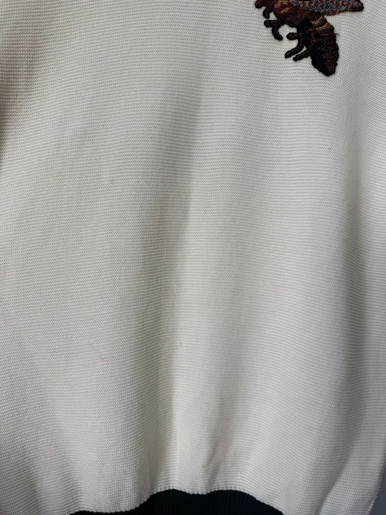Gucci Gucci Little bee embroidered striped trim round-neck sweat Size S / US 4 / IT 40 - 7 Thumbnail