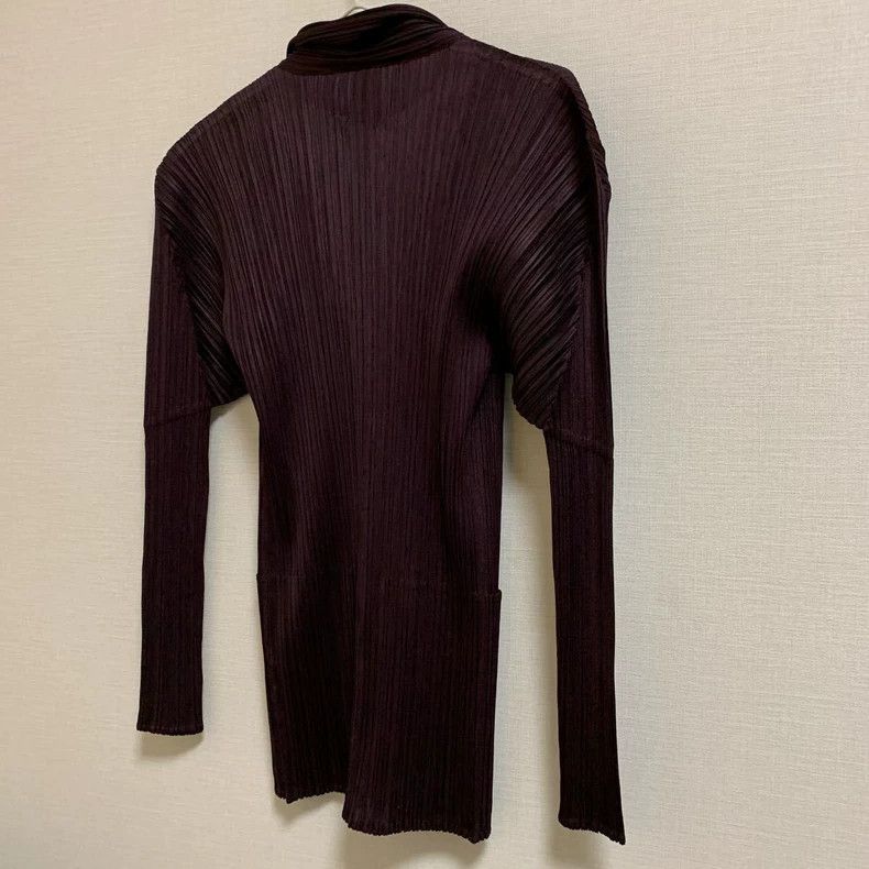 Issey Miyake Issey Miyake size:3 Brown pleated cardigan Size L / US 10 / IT 46 - 5 Thumbnail