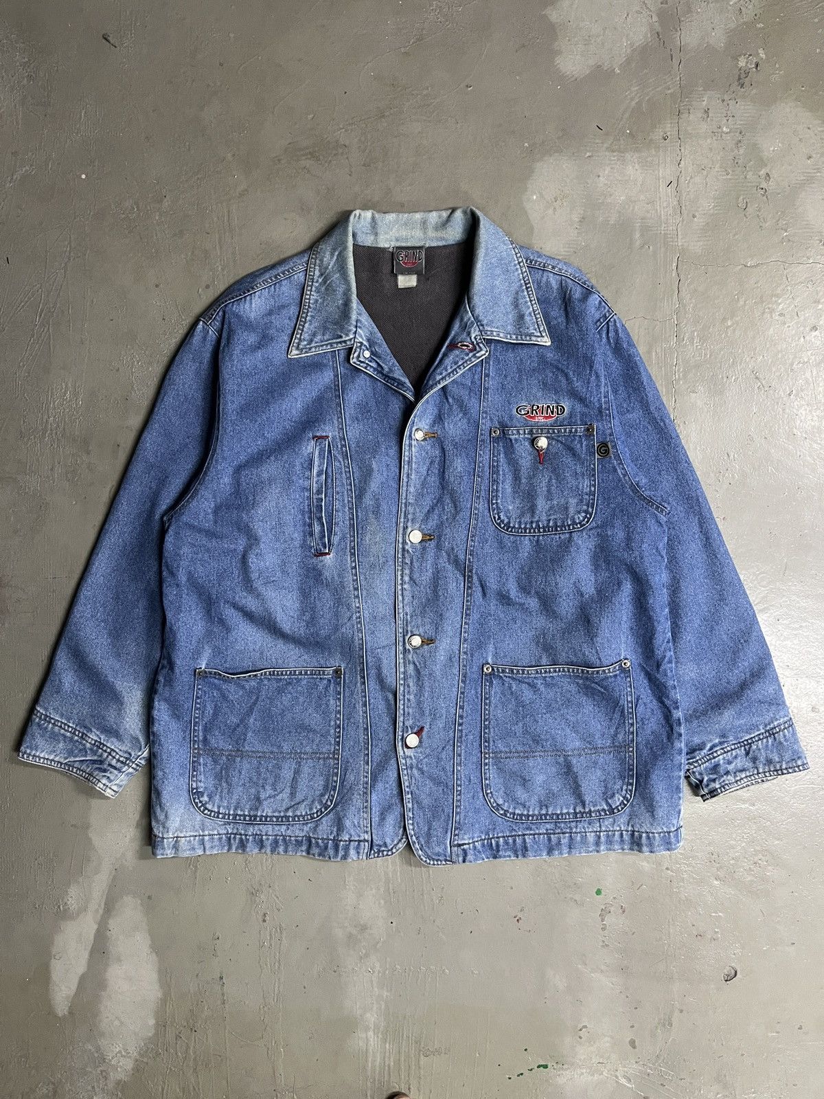 Hook-Ups RARE Vintage Work Chore Jacket Grind Inc Skateboard Size US XL / EU 56 / 4 - 10 Thumbnail