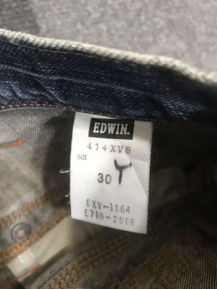 Edwin 💥DOUBLE WAIST💥EDWIN XV Double Waist Heavy Distressed Jeans Size US 33 - 18 Thumbnail