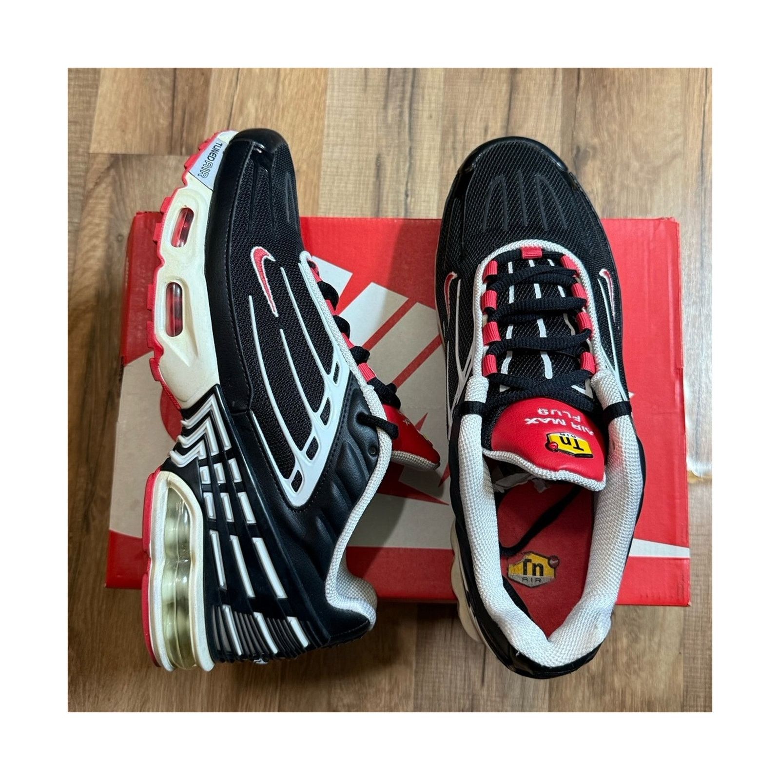 Nike Nike Air Max Plus 3 Black White Track Red Size US 9.5 / EU 42-43 - 1 Thumbnail