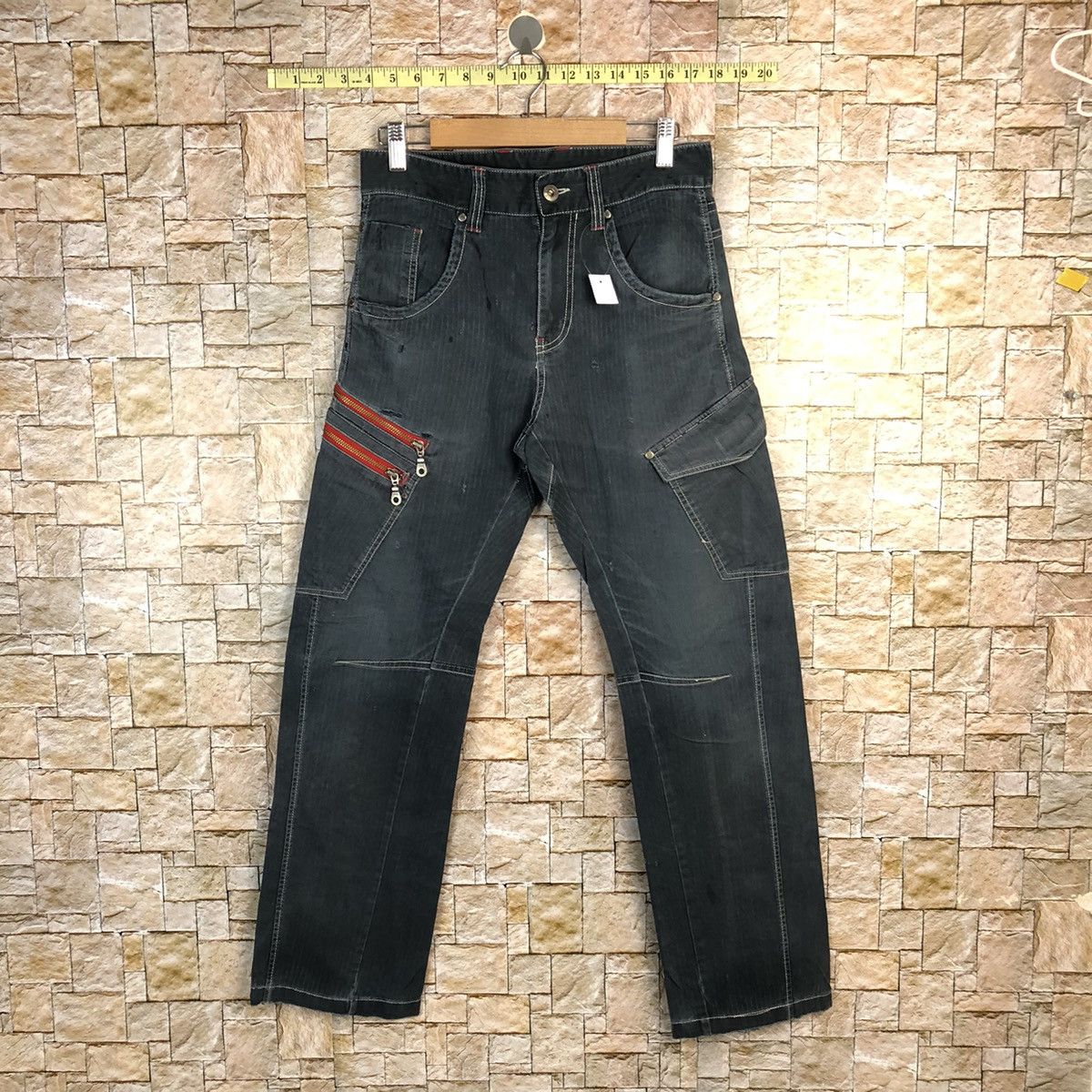 Japanese Brand Hummer Blue Cargo utility tactical Multipocket Pants #A723 Size US 28 / EU 44 - 1 Thumbnail