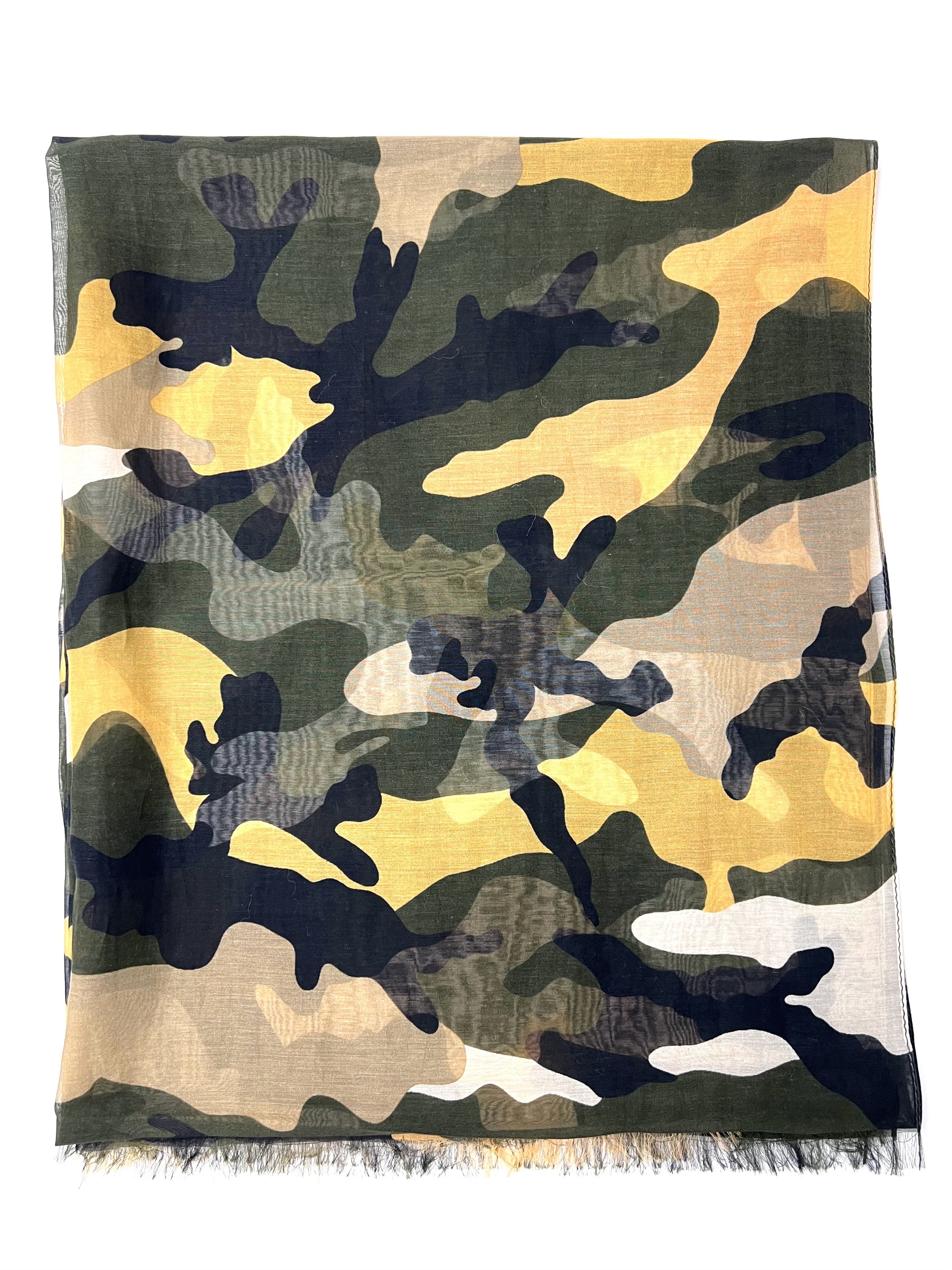 Valentino NEW, VALENTINO CAMOUFLAGE UNISEX SCARF, MADE IN ITALY Size ONE SIZE - 2 Thumbnail