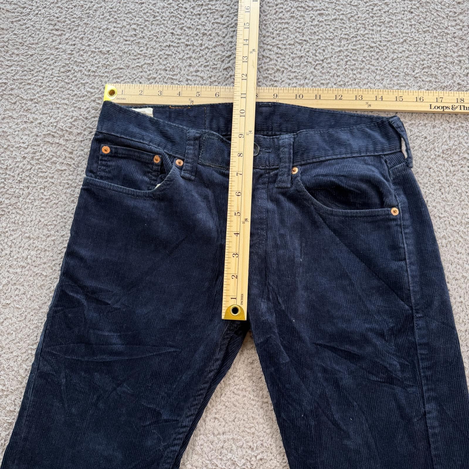 Levi's Levi's 511 Slim Fit Navy Corduroy Pants Men's 28x30 Blue Size US 28 / EU 44 - 3 Thumbnail