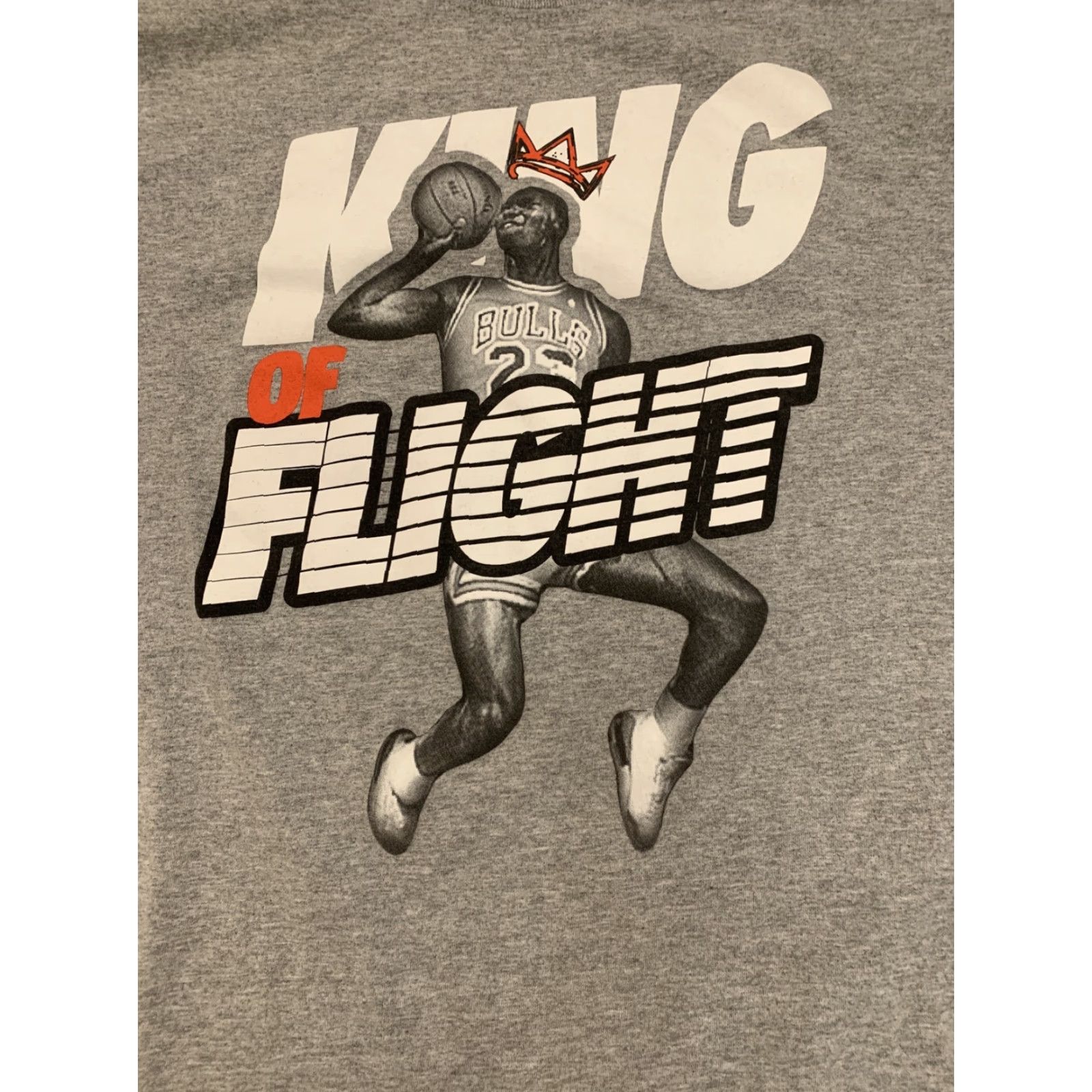 Jordan Brand VINTAGE Michael Jordan THc King Of Flight T-Shirt Rare Gray XL Mens Size US XL / EU 56 / 4 - 2 Thumbnail