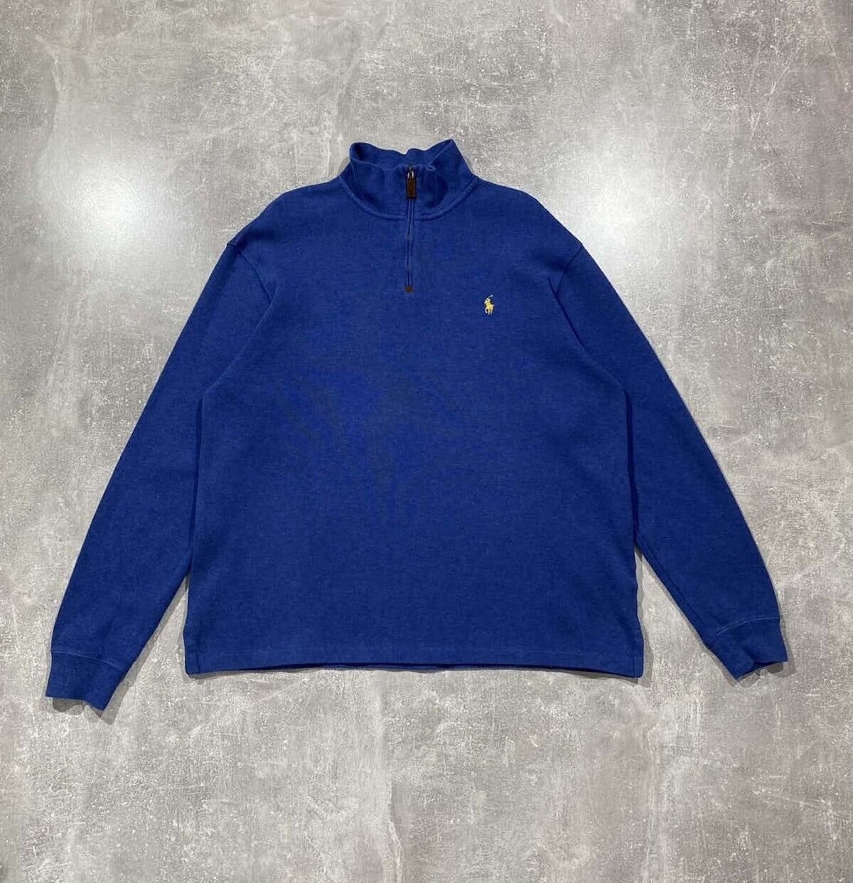Pre-owned Polo Ralph Lauren X Vintage Polo Ralph Laurent Half Zip Sweatshirt In Blue