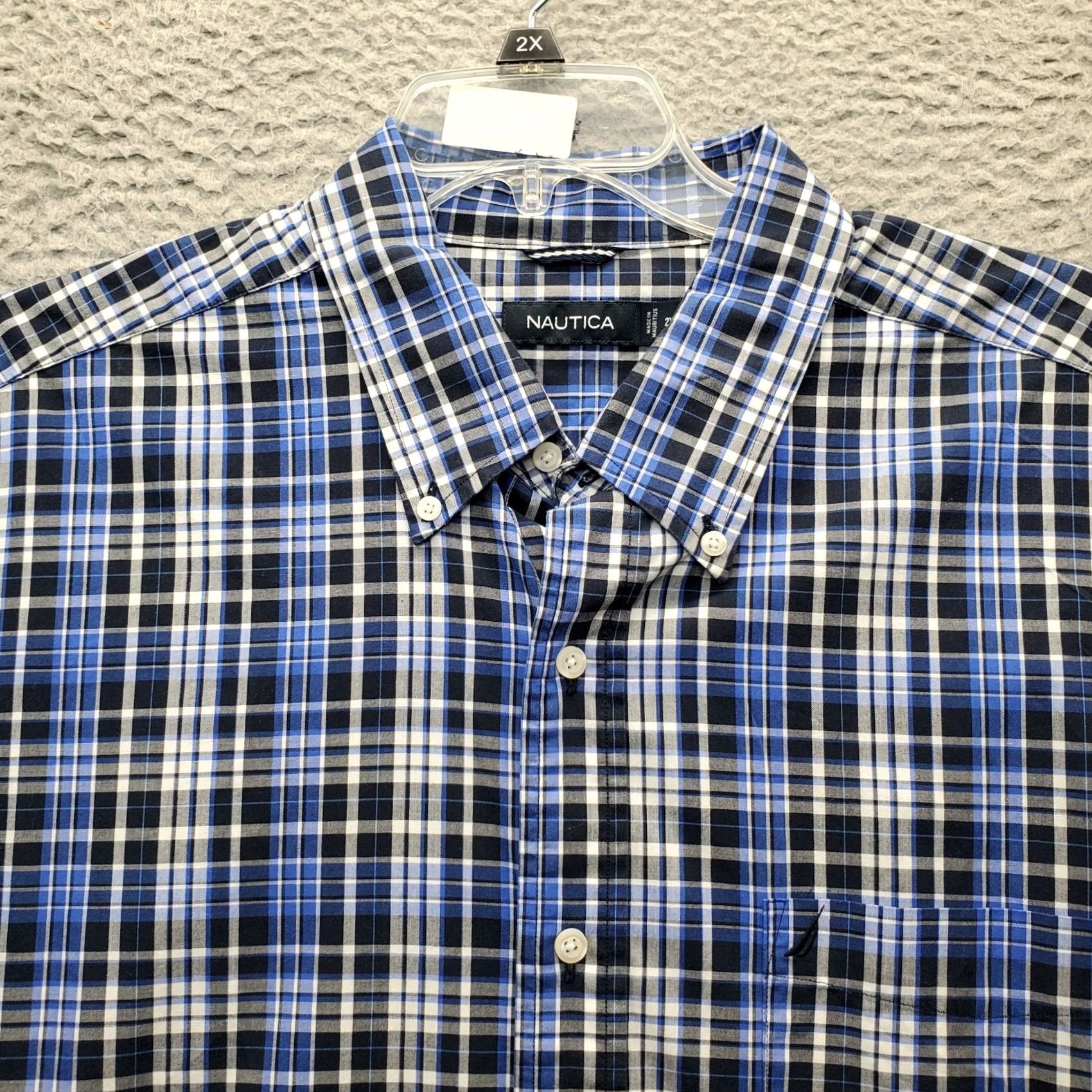 Nautica Nautica Casual Shirt Mens 2XL Multi Plaid Cotton Classic Fit Button-Down Shirt Size US XXL / EU 58 / 5 - 4 Thumbnail