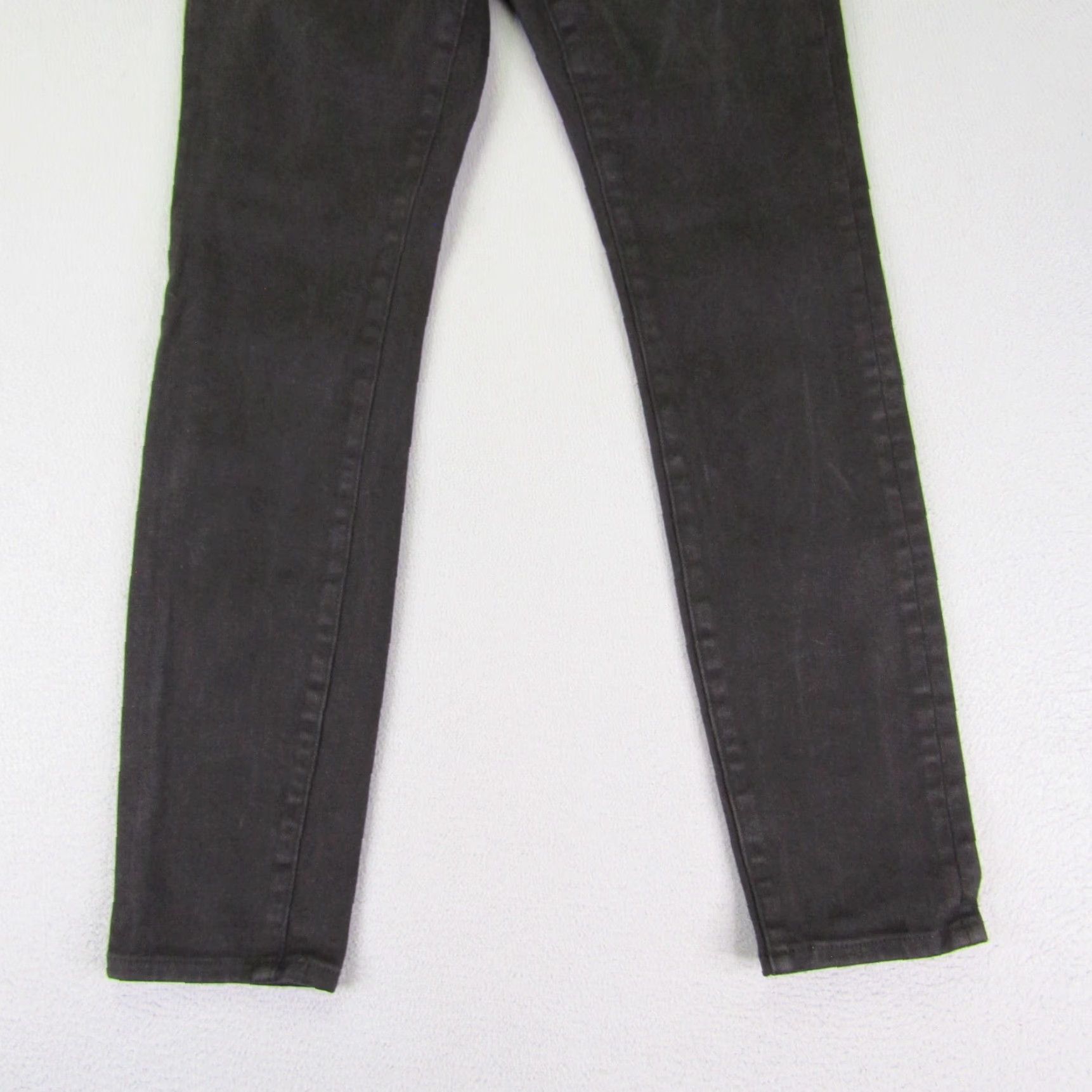 Vintage VINTAGE CQY Women's Jeans Skinny Fit High Rise Black Denim Size 25 Stretch Pockets Made in USA Size 24" / US 00 / IT 34 - 3 Thumbnail