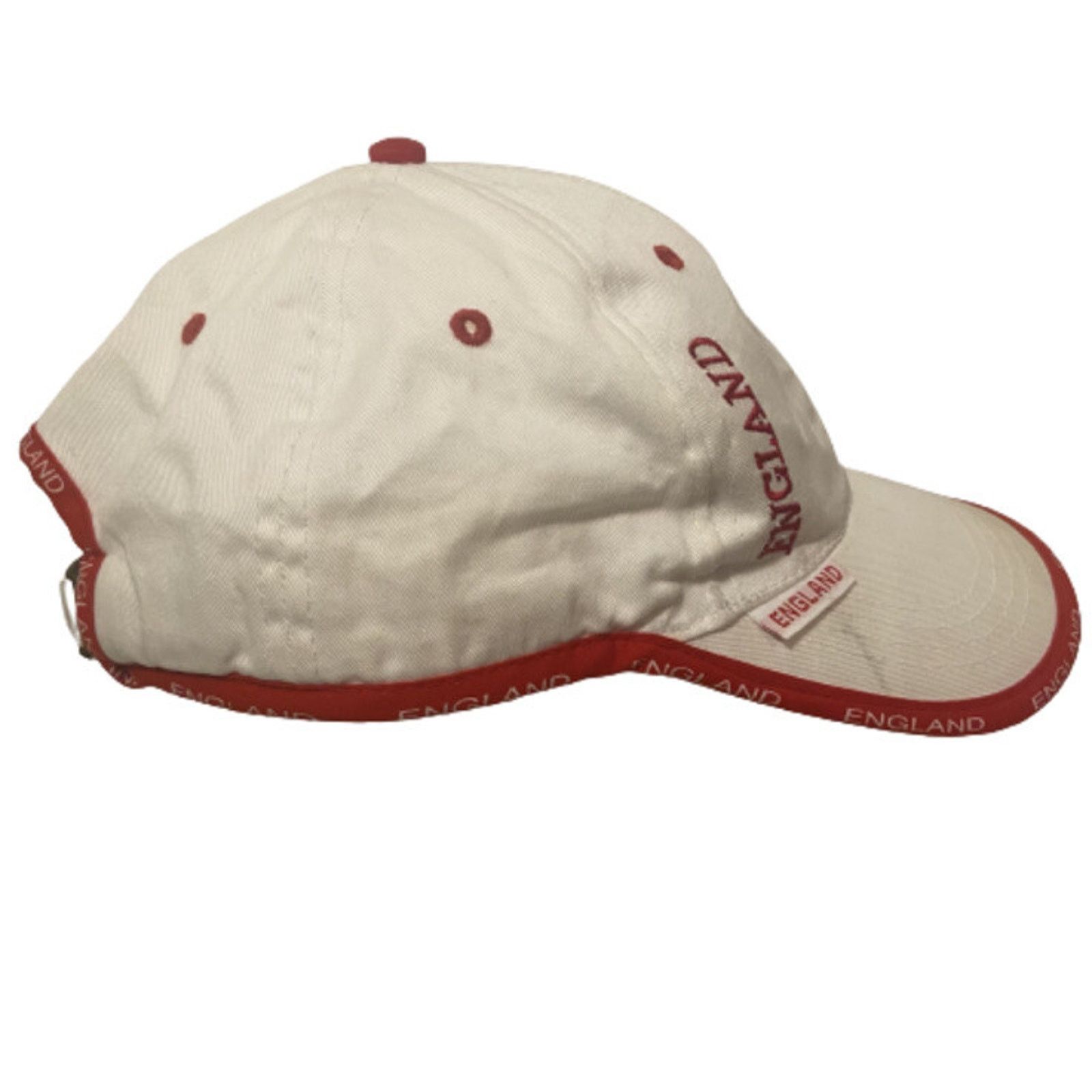 Other Biking Hat White England Flag Adjustable Ball Cap Travel Size ONE SIZE - 2 Thumbnail