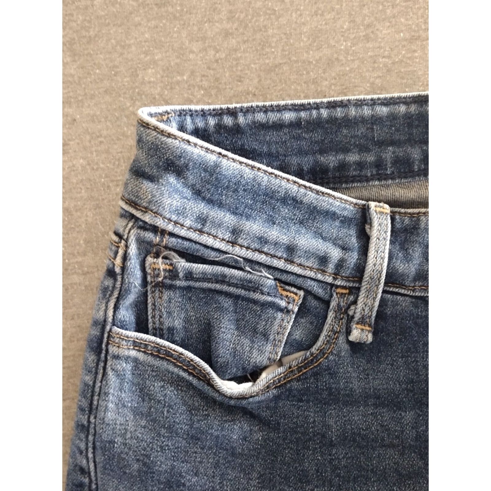 Denime Unbranded Men's Blue Denim Cropped Jeans 26x36 Regular Stretch 5-Pocket Denim Blue 90s Theme Mens Size US 26 / EU 42 - 7 Thumbnail