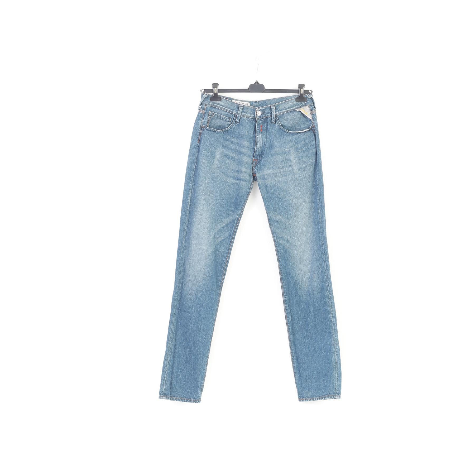 Replay Replay Men 33 Trousers Blue Cotton Denim 10189 Size US 33 - 1 Thumbnail