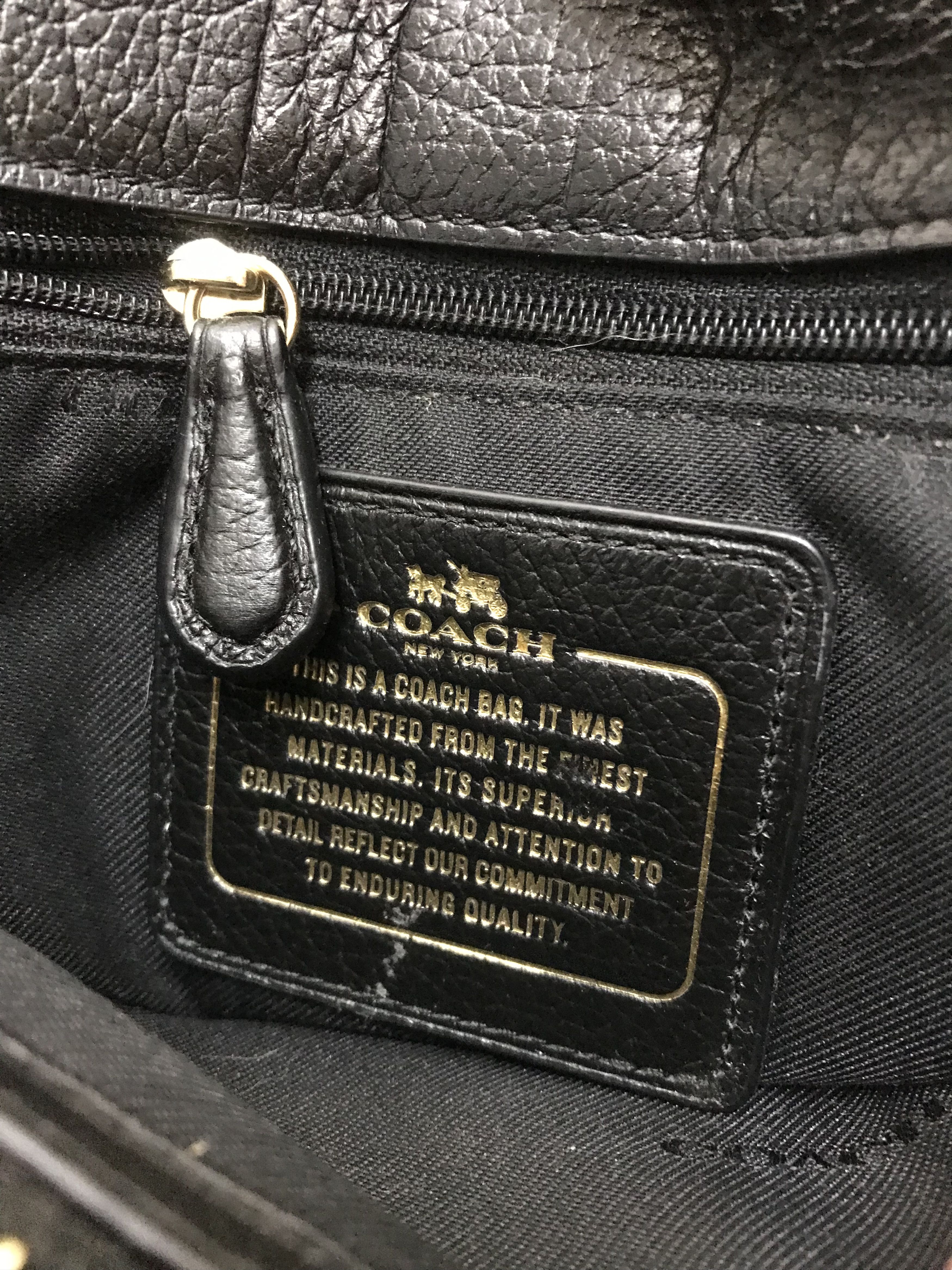 Coach Coach Leather Black Sling/Tote Bag Size ONE SIZE - 11 Thumbnail