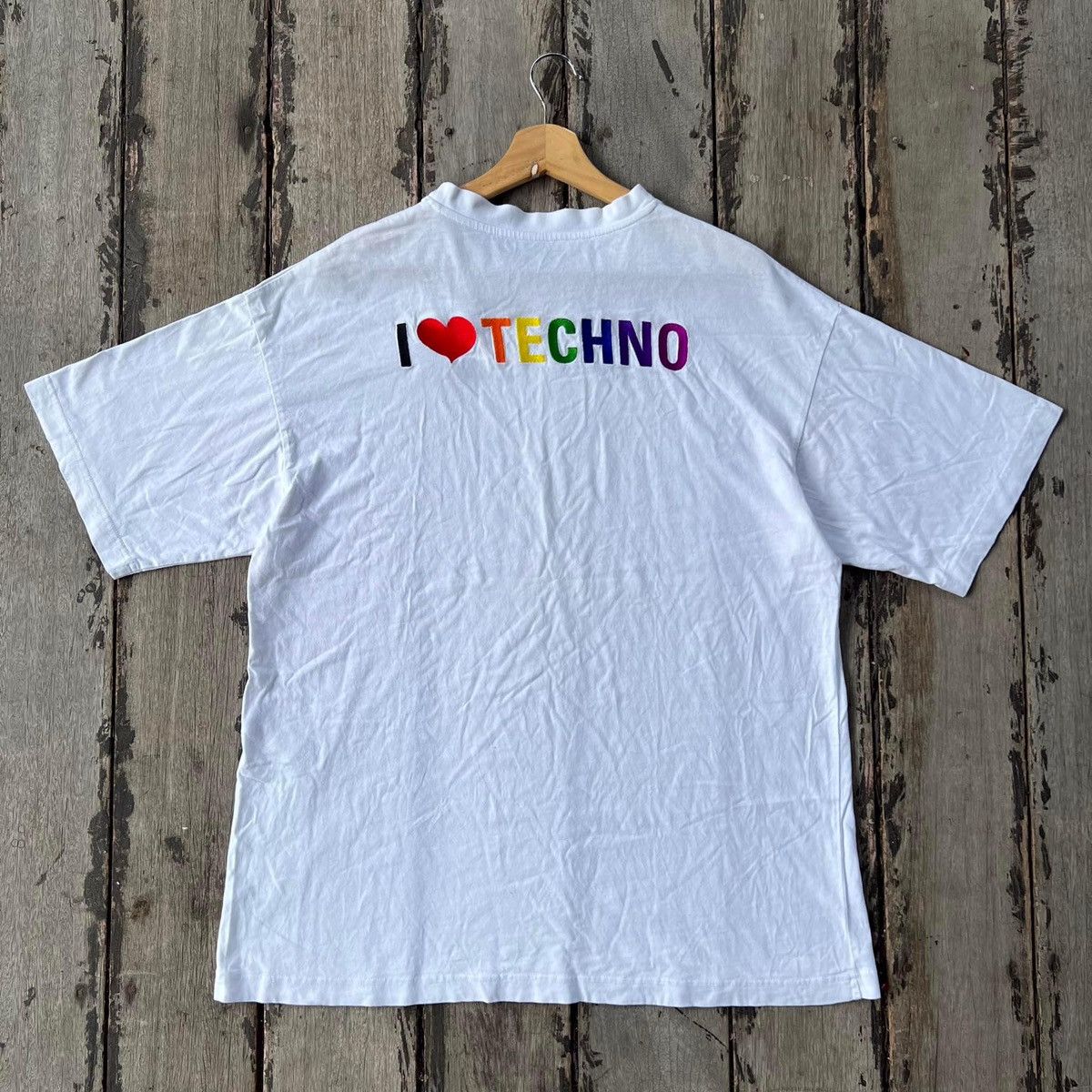 image of Balenciaga I Love Techno in White, Men's (Size Small)