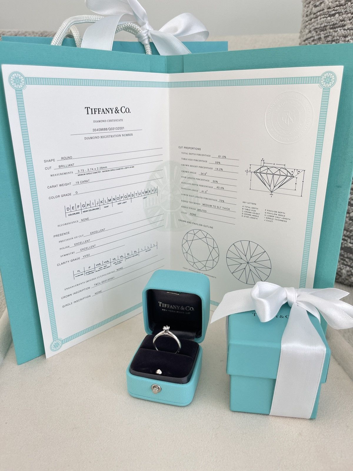 Tiffany & Co. Tiffany & Co. Solitaire Engagement Ring .19 ct sz 6 Size ONE SIZE - 2 Thumbnail