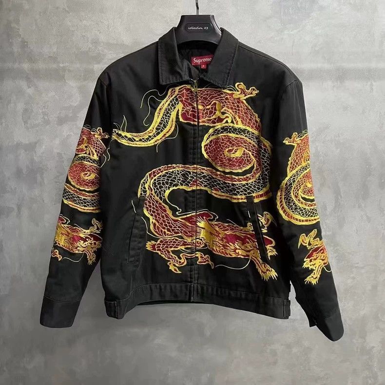 Supreme Supreme Black Dragon Print Zip Jacket Size US S / EU 44-46 / 1 - 1 Thumbnail