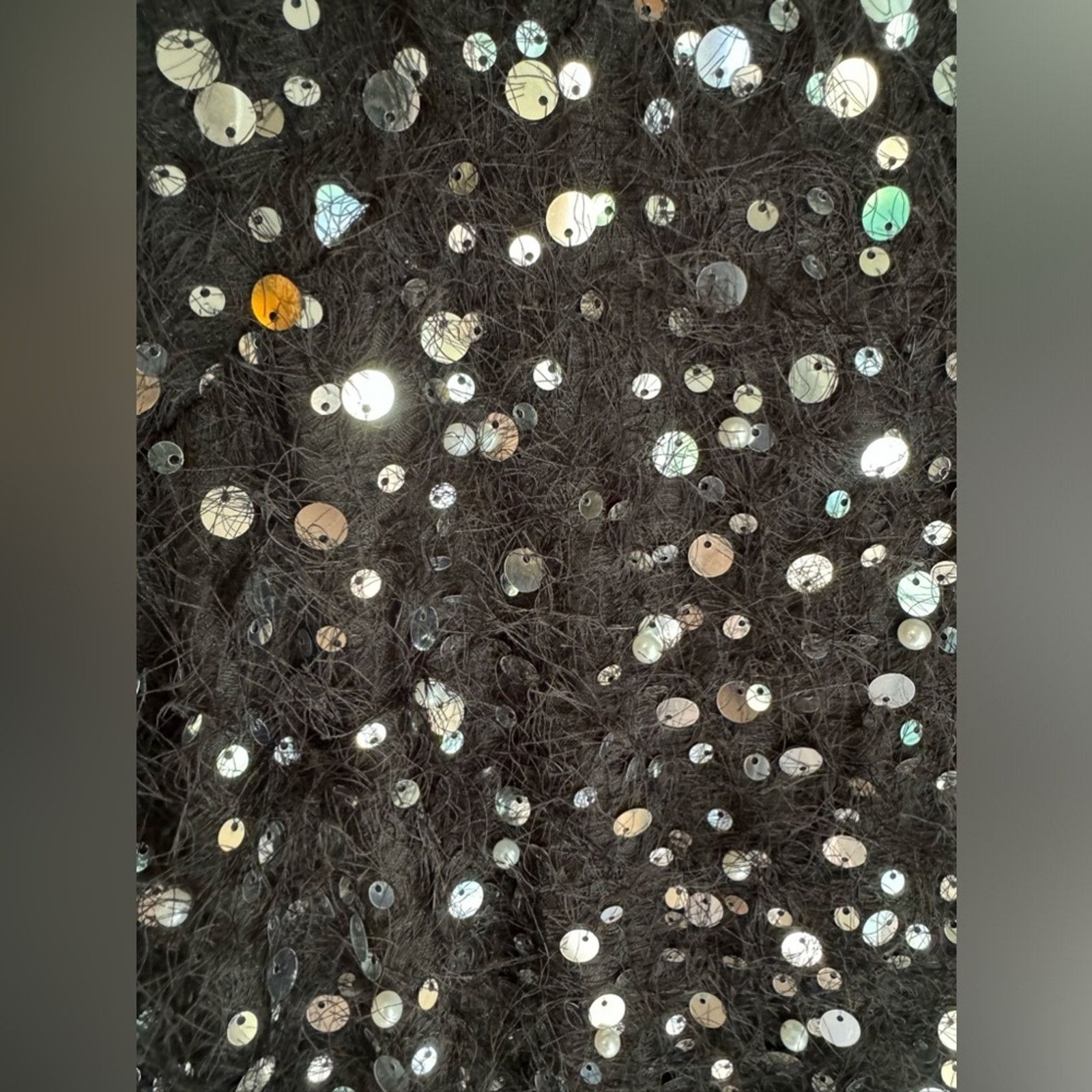 Zara Limited Edition Black Sequin Midi Dress
