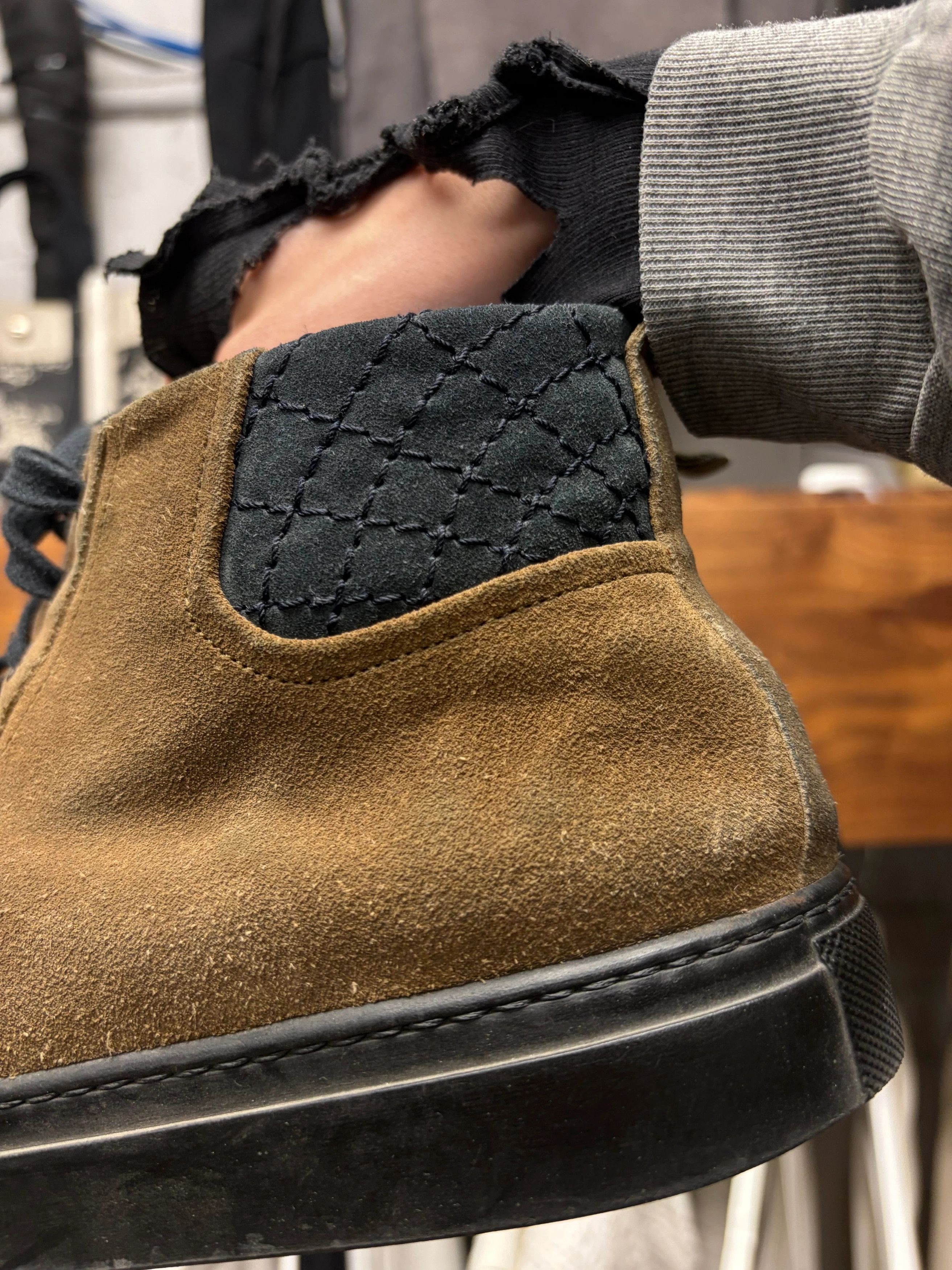 Balenciaga Balenciaga ‘Arena’ Brown/Black Quilted Suede High Top Sneakers Size US 10 / EU 43 - 2 Thumbnail